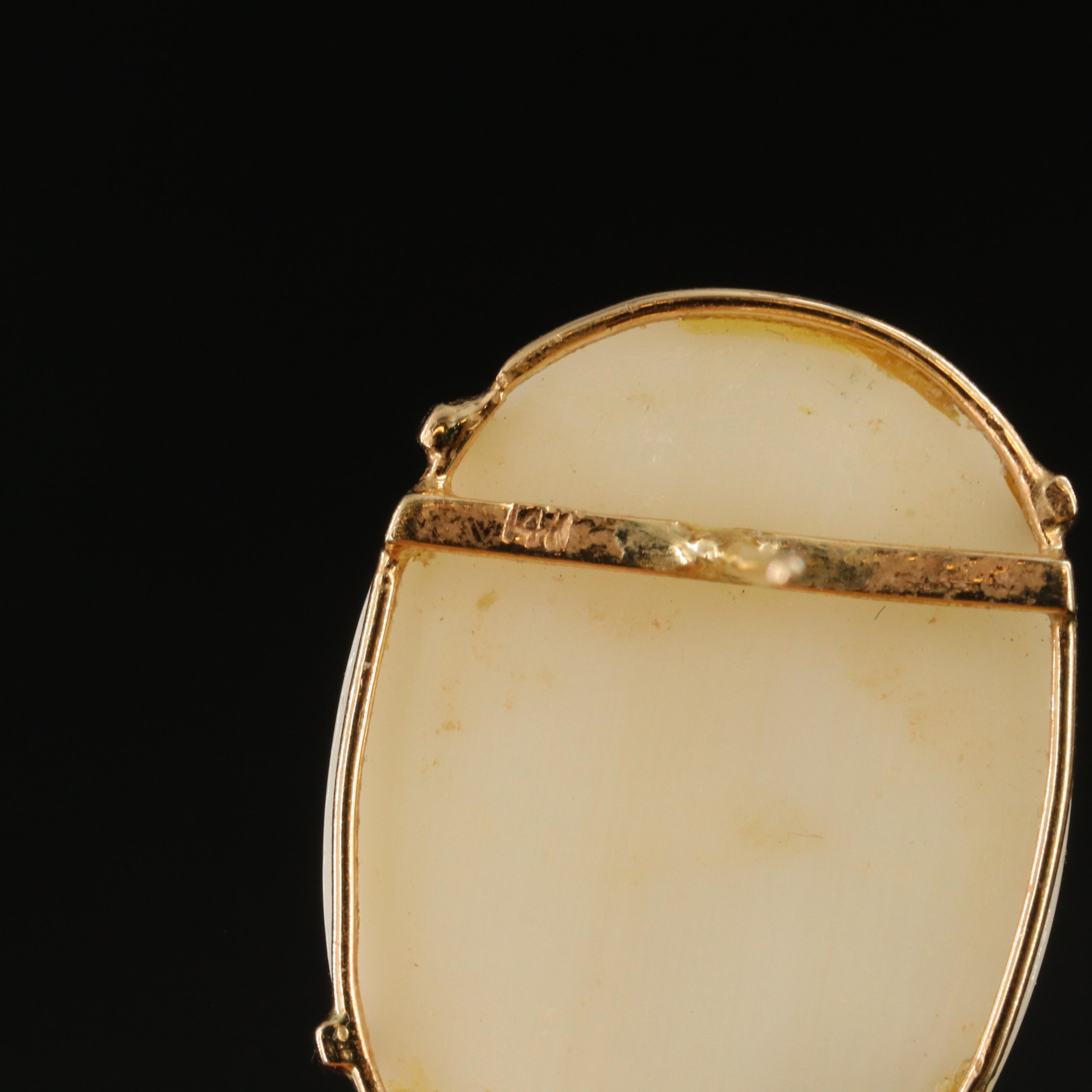 14K Coral Button Earrings