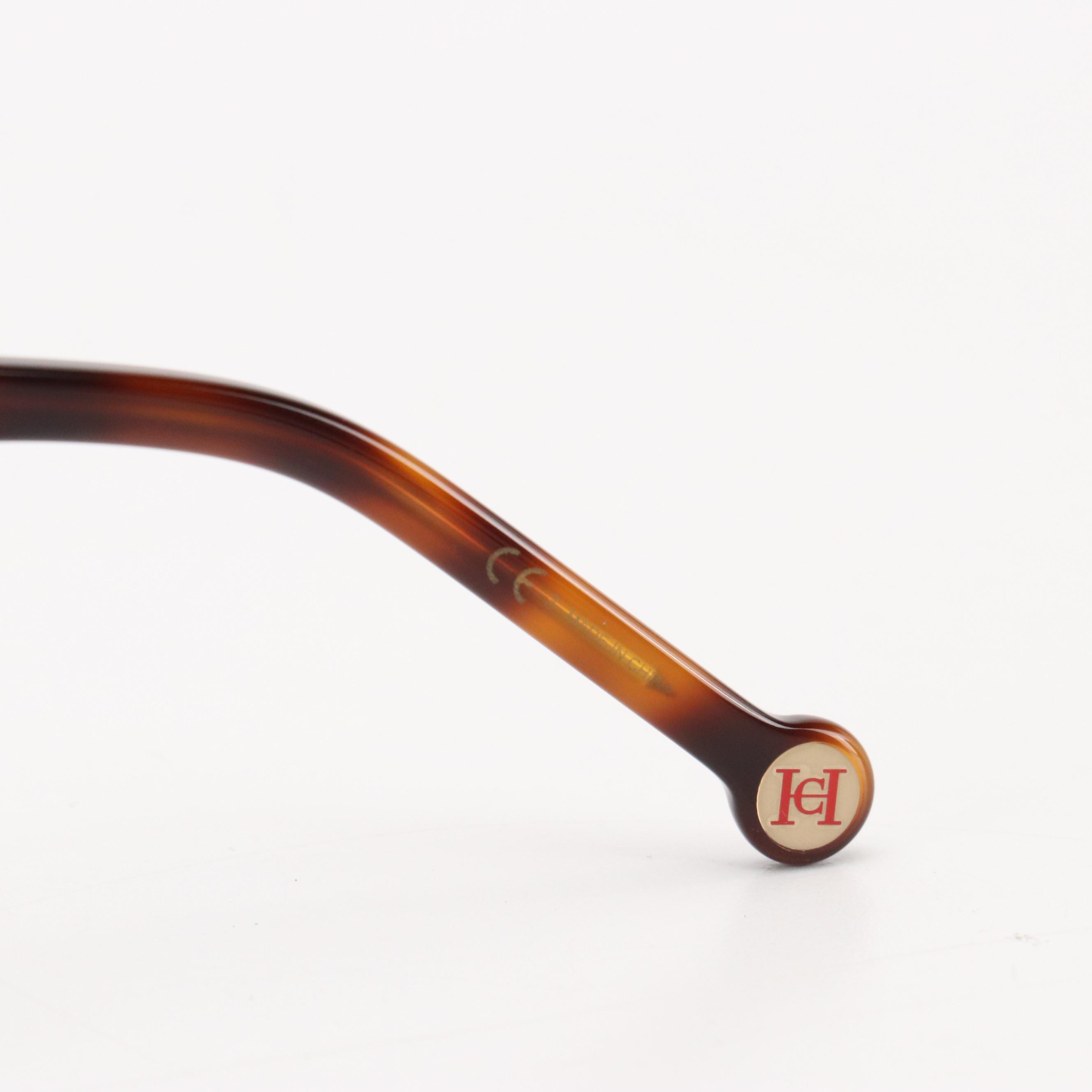 Carolina Herrera CH0061/S Brown Havana and Ivory Cat Eye Sunglasses with Case