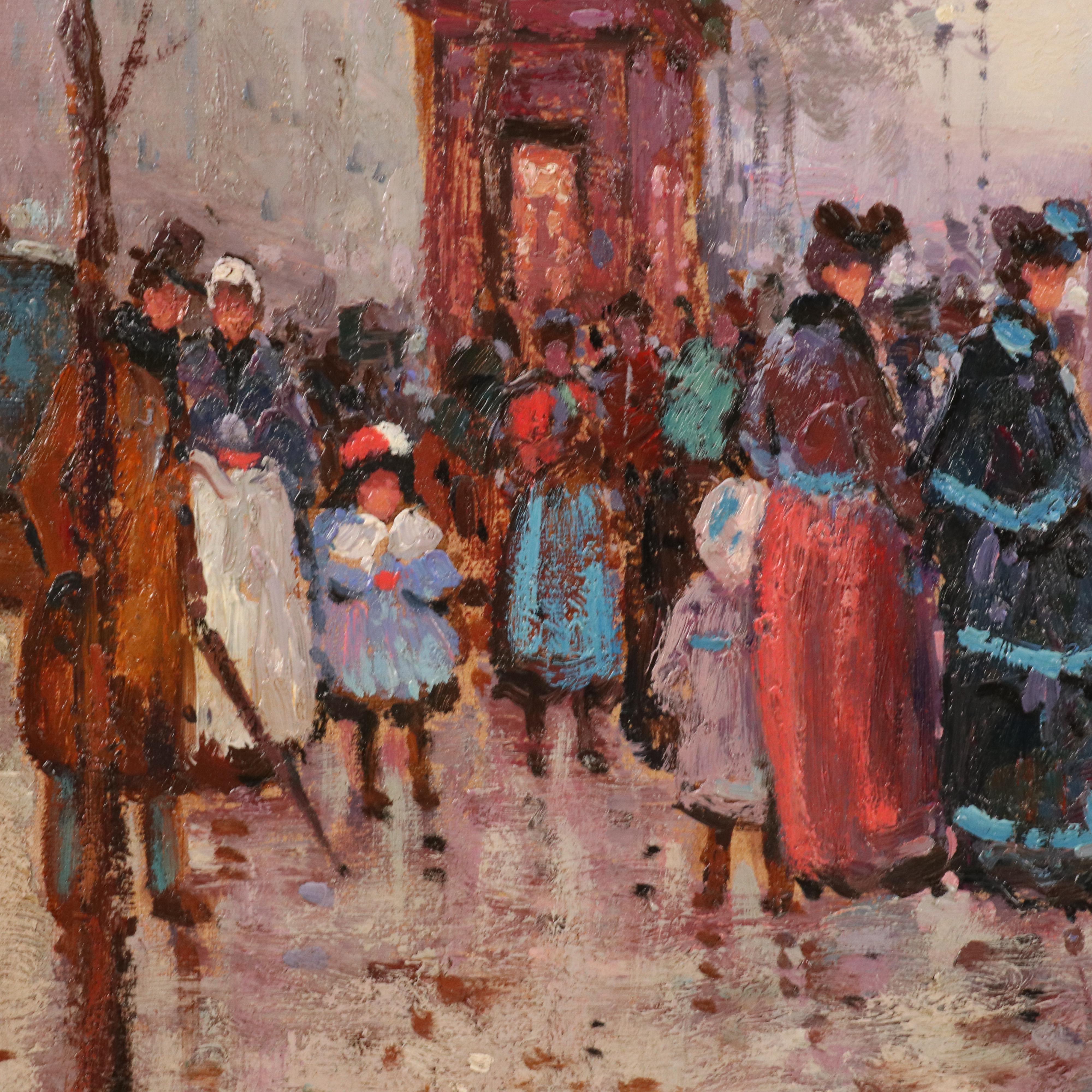 Heyden European Street Scene Oil Painting