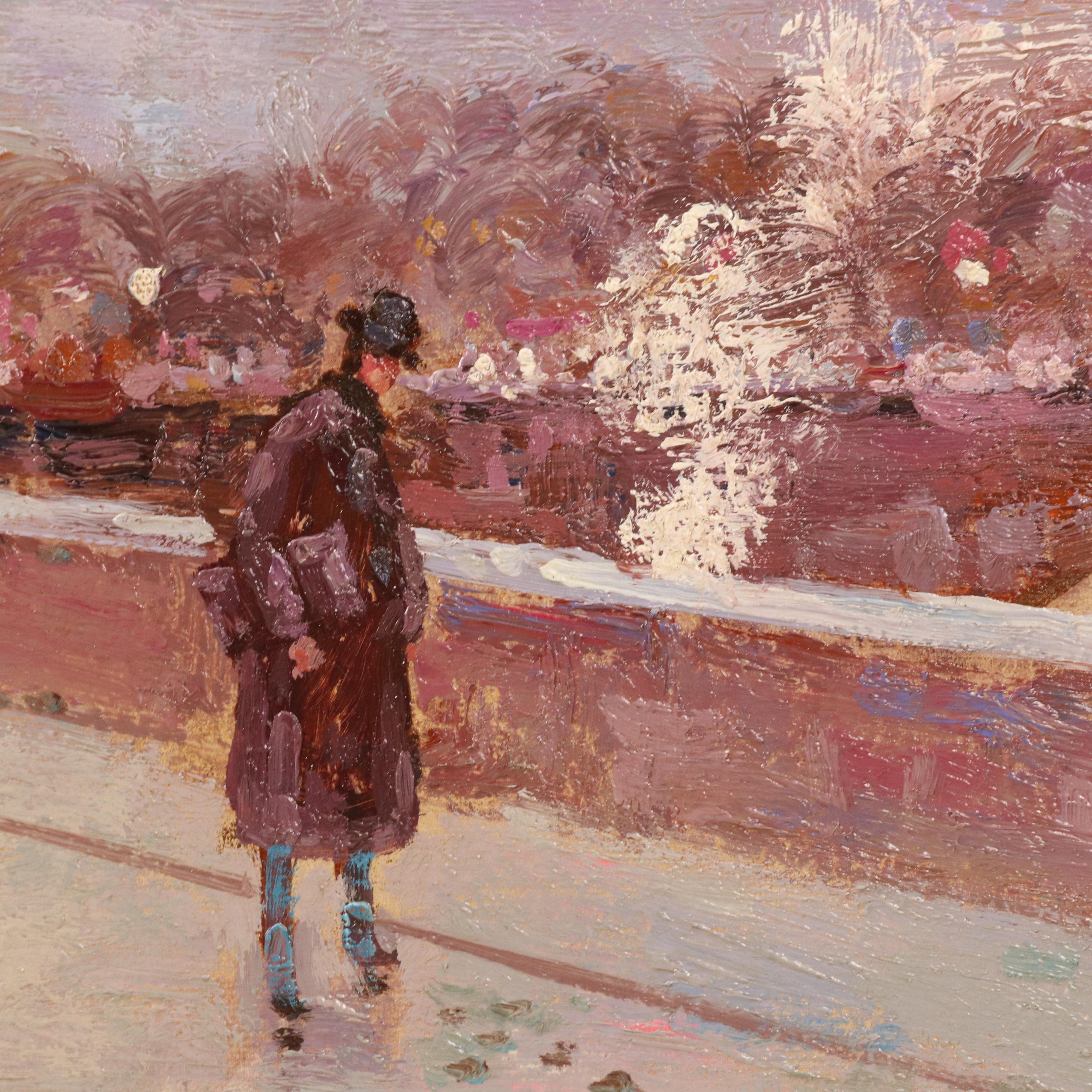 Heyden European Street Scene Oil Painting