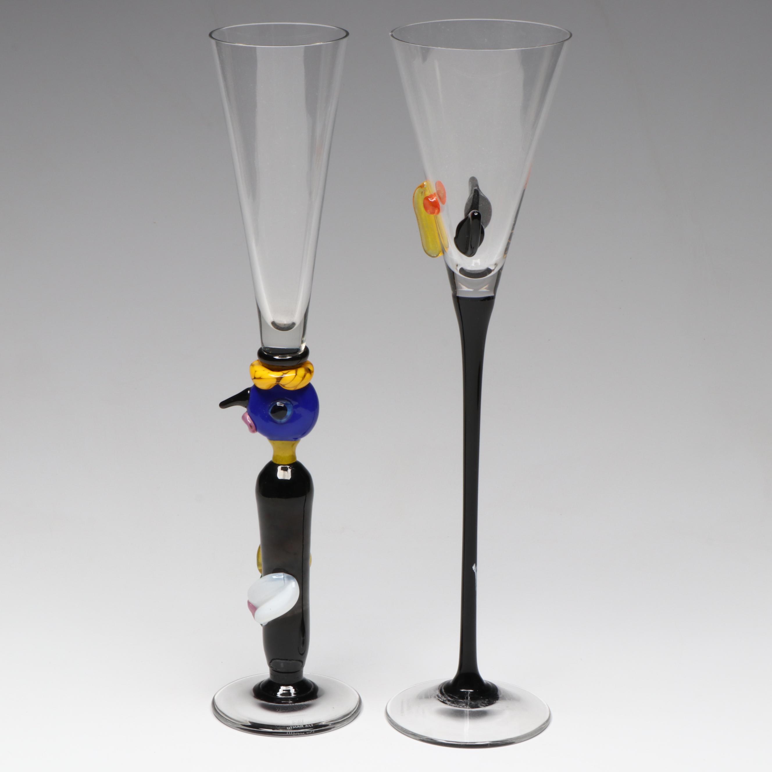 Otmar Alt and Ambrogio Pozzi for Rosenthal Art Glass Vases