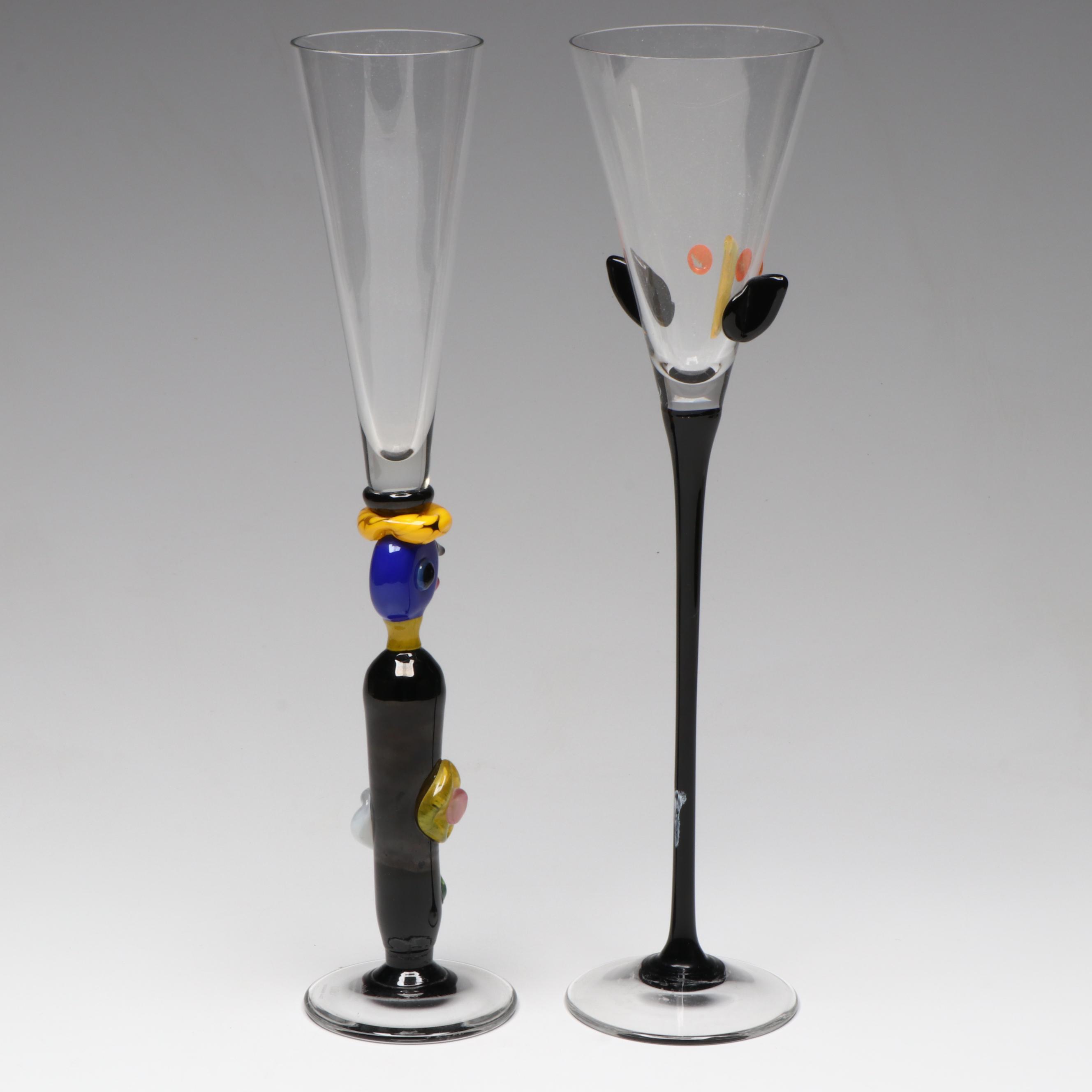 Otmar Alt and Ambrogio Pozzi for Rosenthal Art Glass Vases