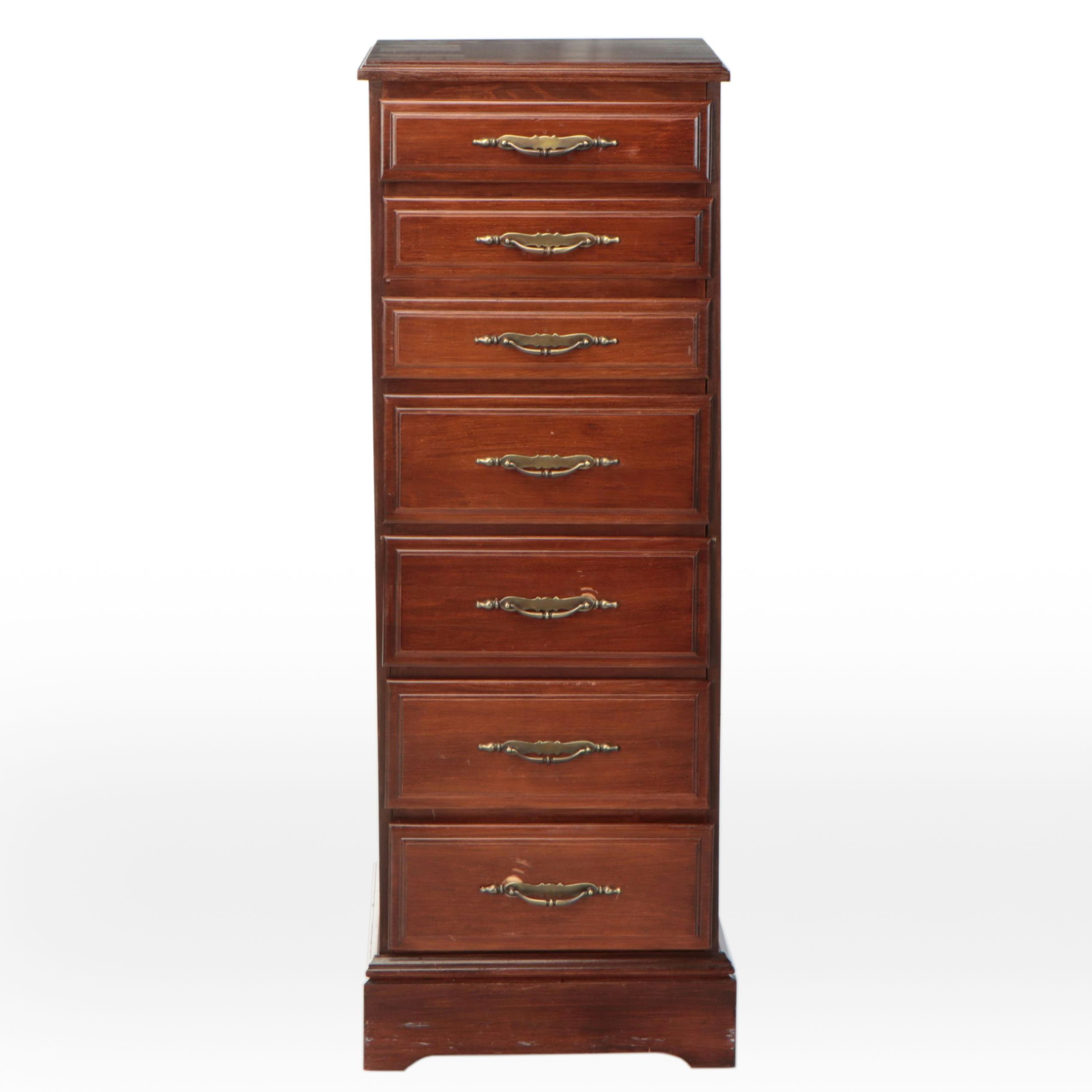 Chippendale Style Mahogany Lingerie Chest, Late 20th Century