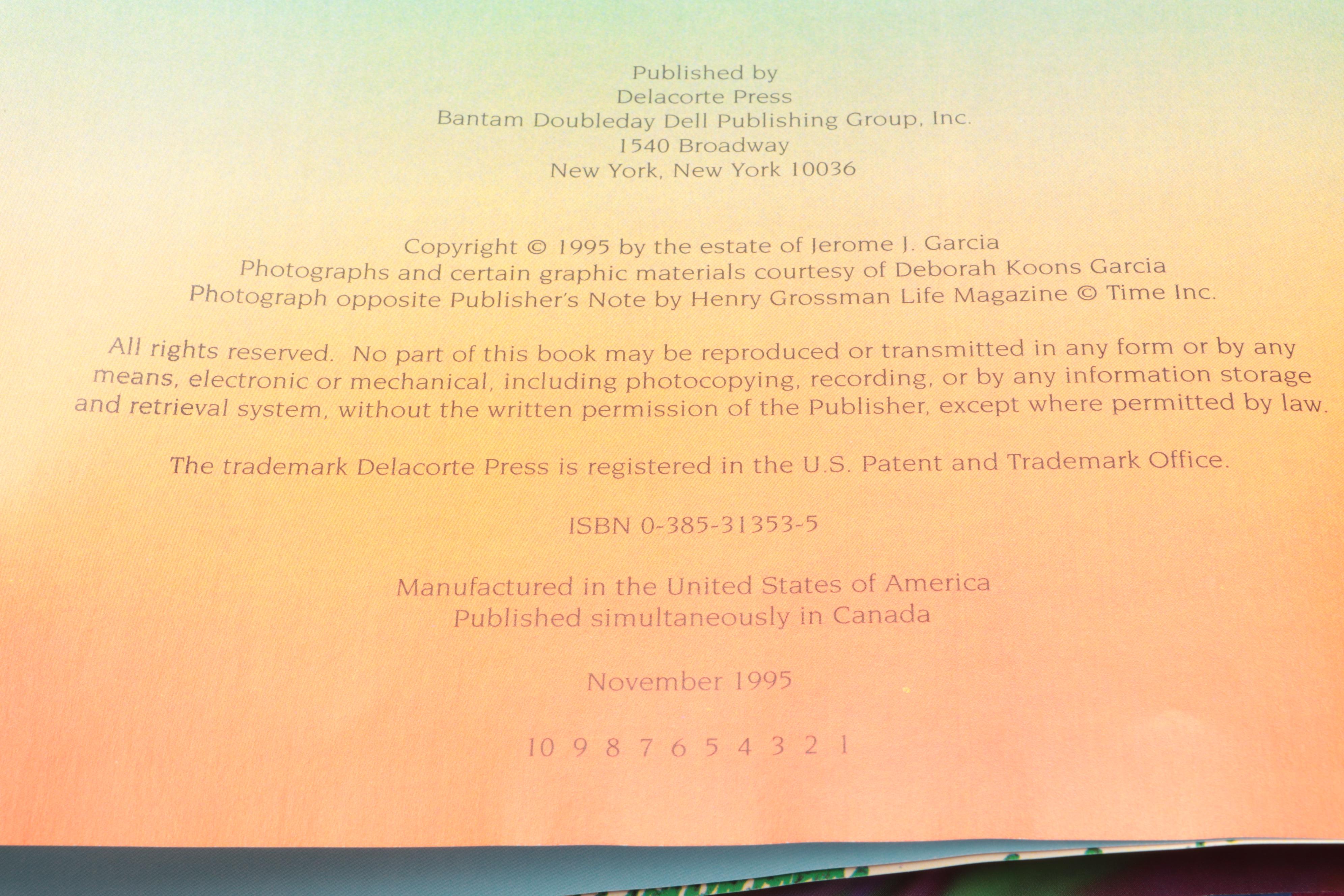 First Printing "Harrington Street" by Jerry Garcia, 1995