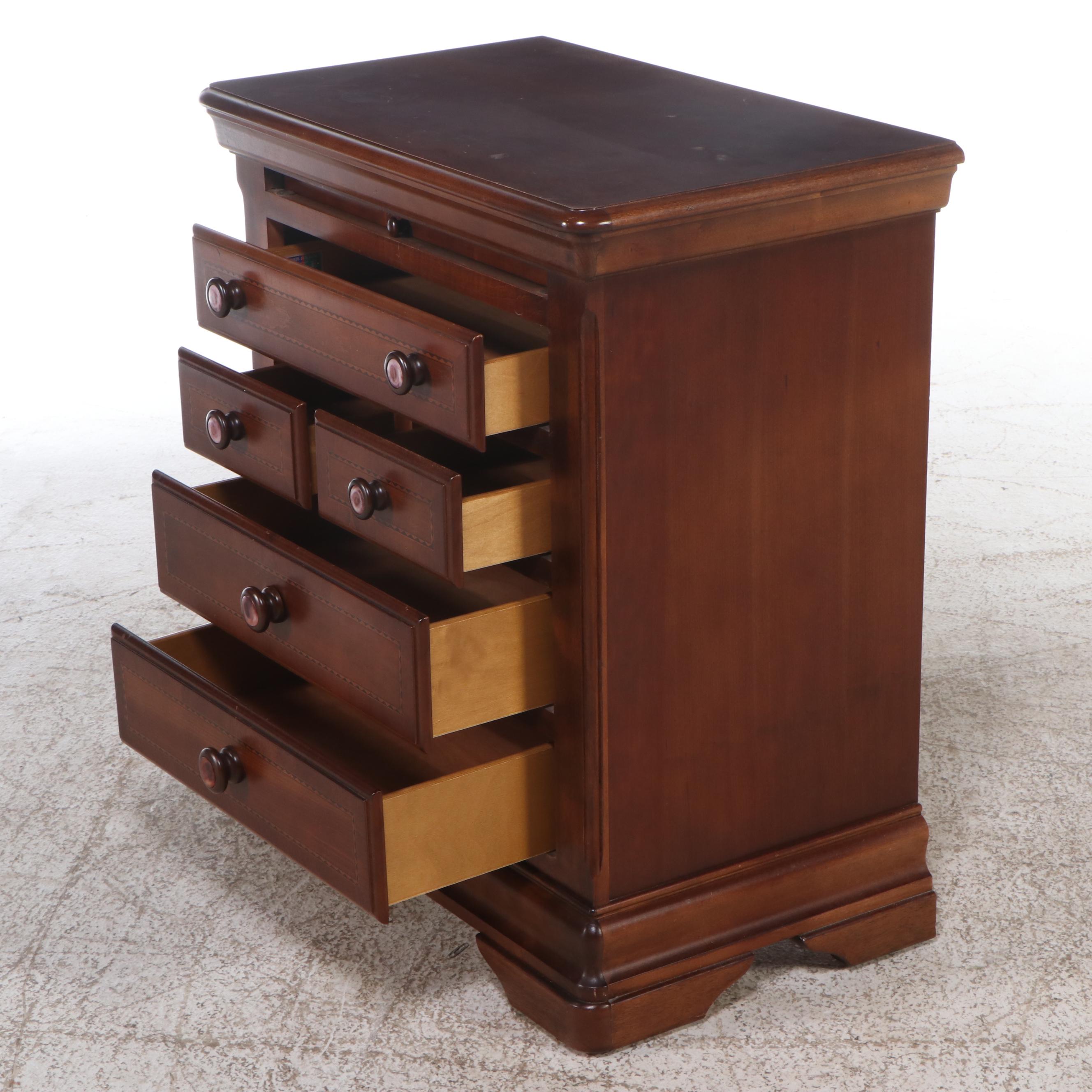 Alexander Julian "Home Colors" Wrought Iron and Parquetry Bed and Nightstand