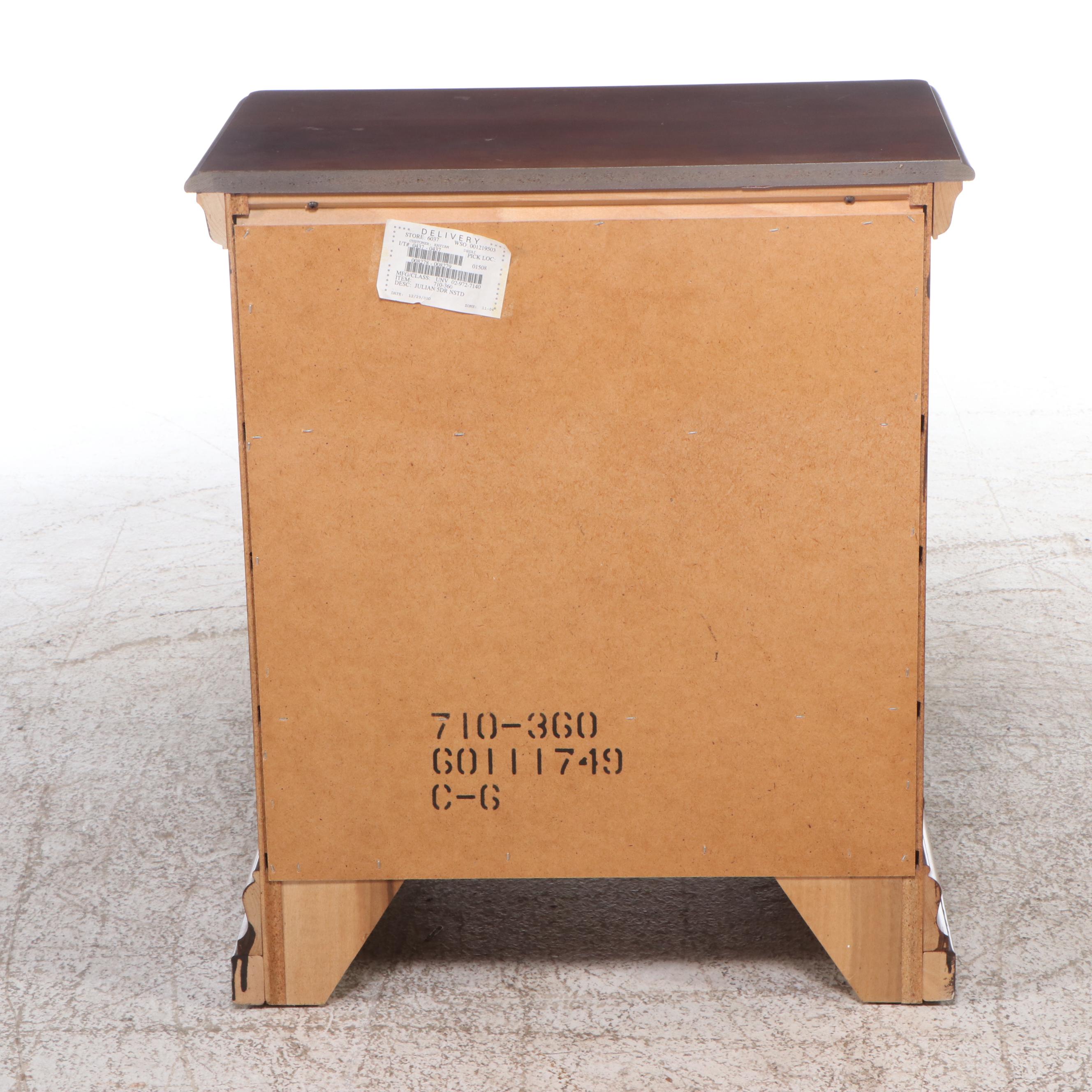 Alexander Julian "Home Colors" Wrought Iron and Parquetry Bed and Nightstand