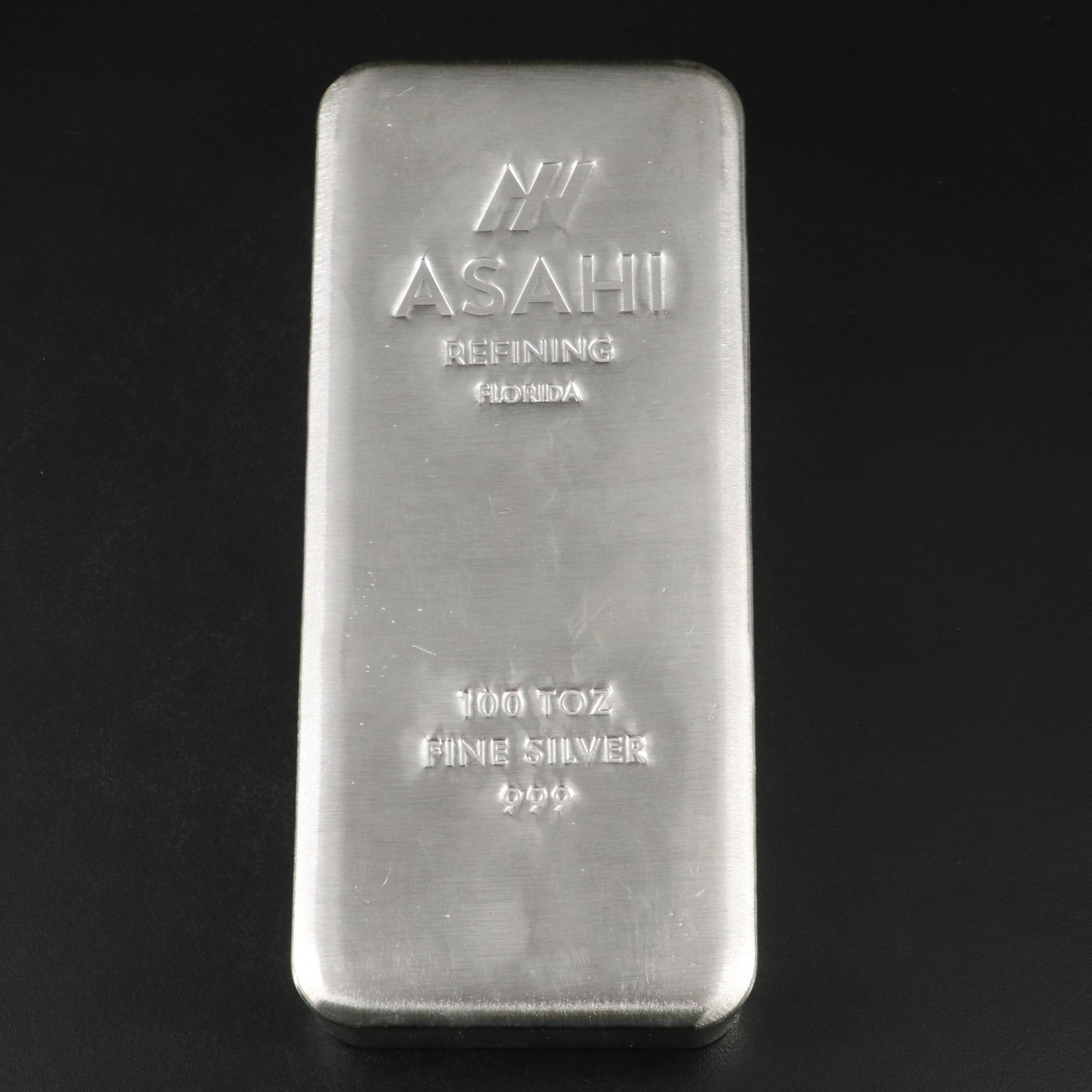 100 Troy Ounce Fine Silver Bar, ASAHI