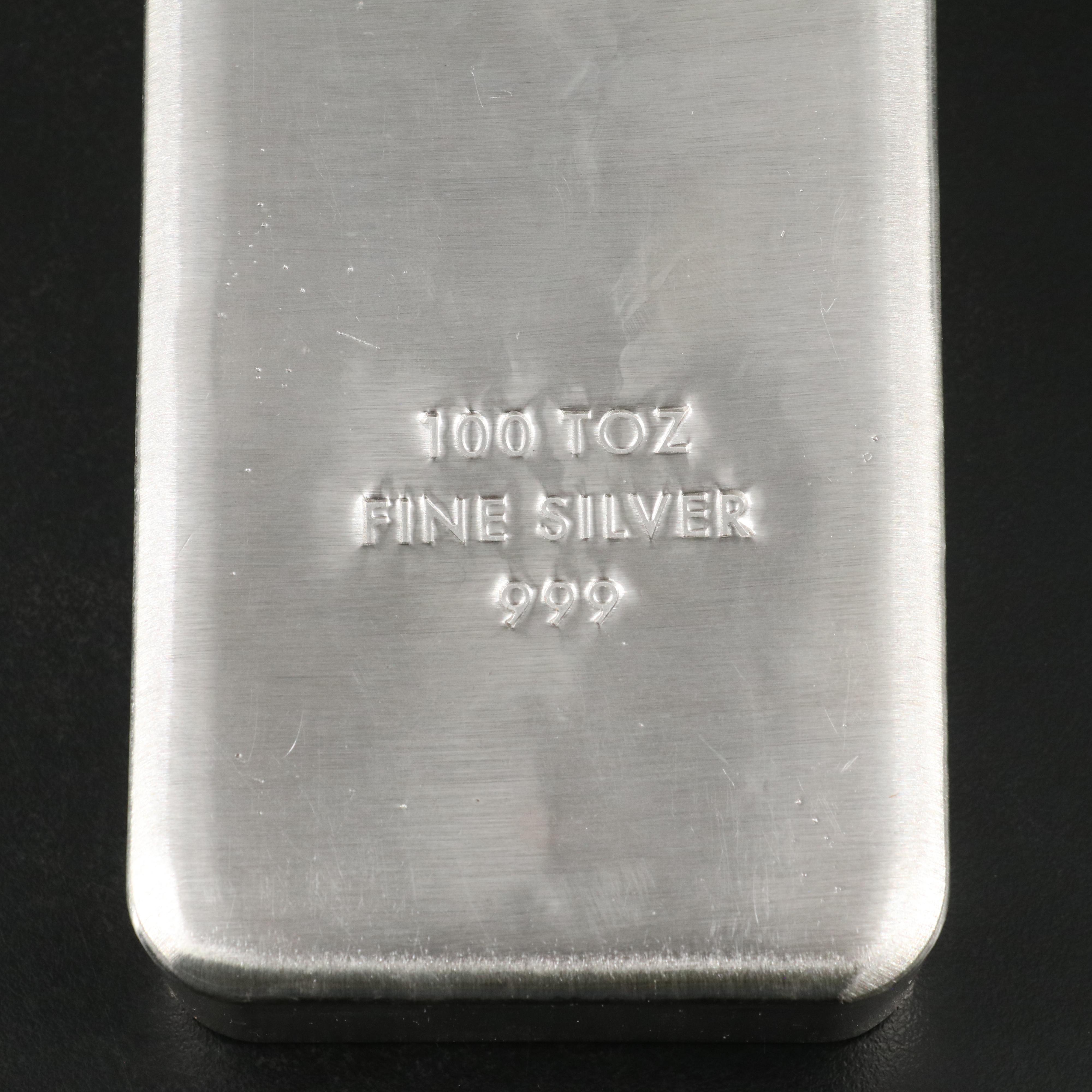 100 Troy Ounce Fine Silver Bar, ASAHI