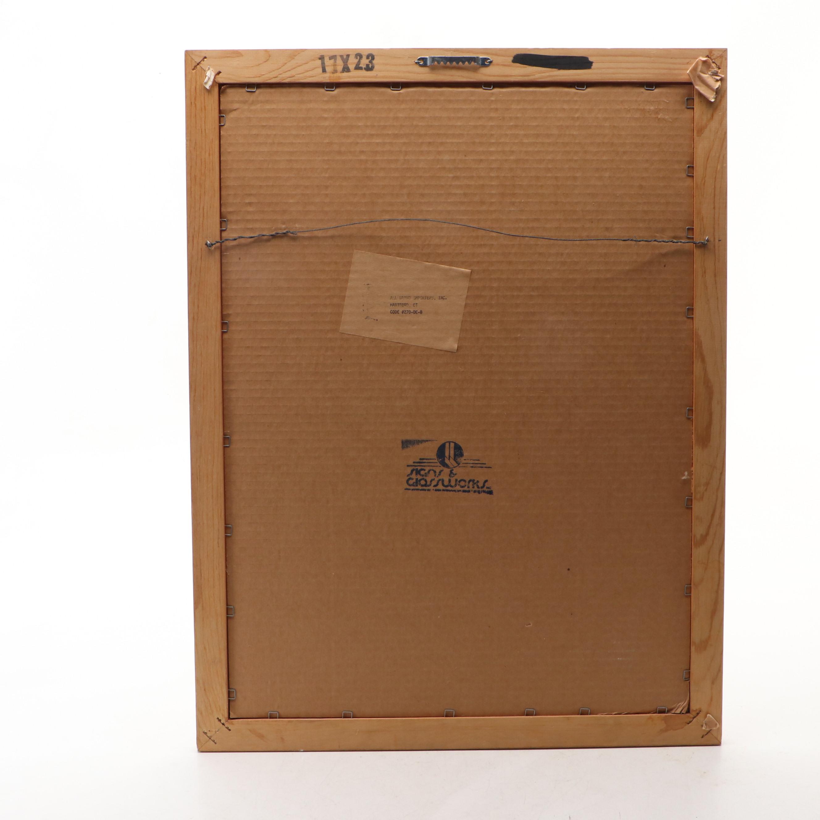 Dos Equis Wood Framed Advertising Mirror with Other Beer Memorabilia