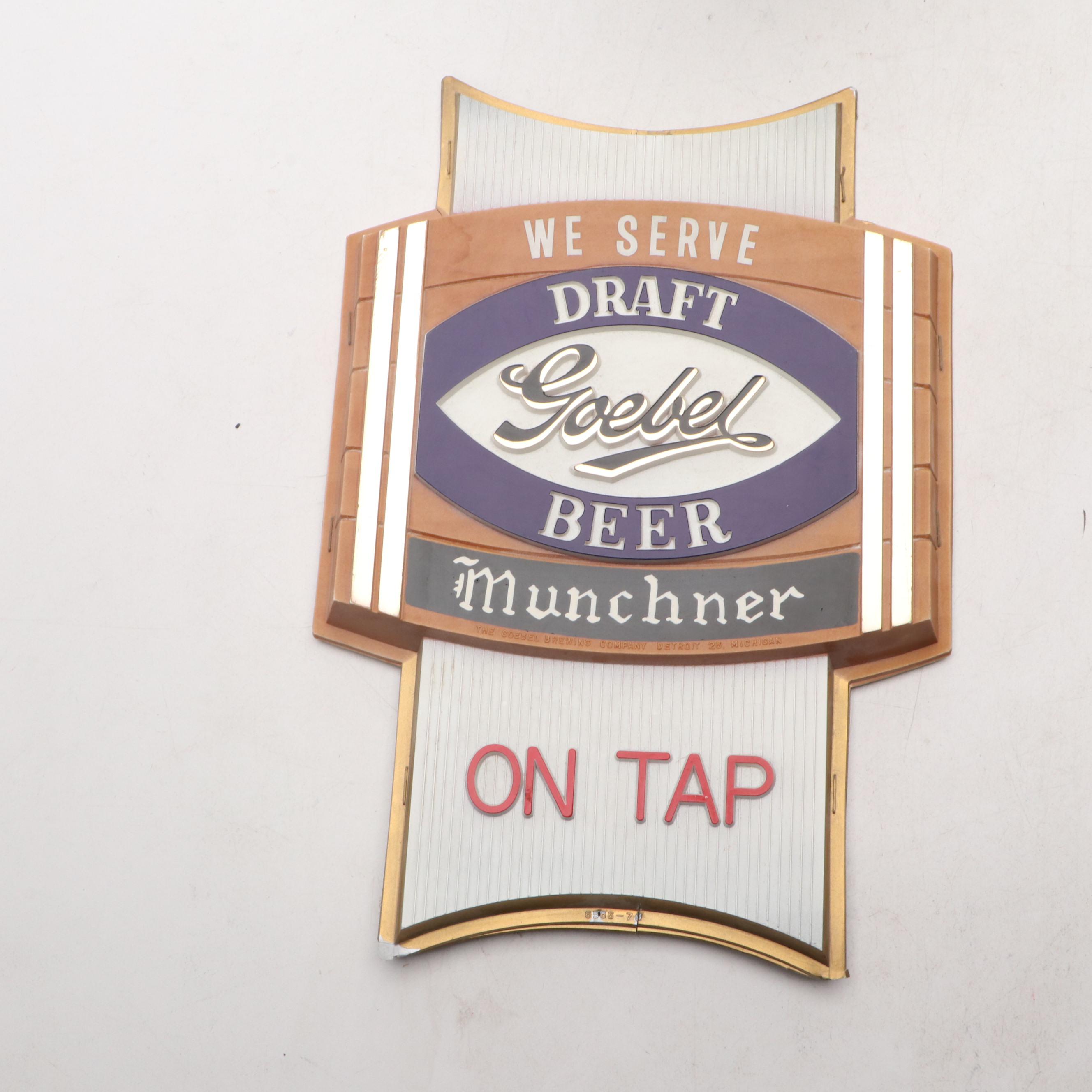 Dos Equis Wood Framed Advertising Mirror with Other Beer Memorabilia