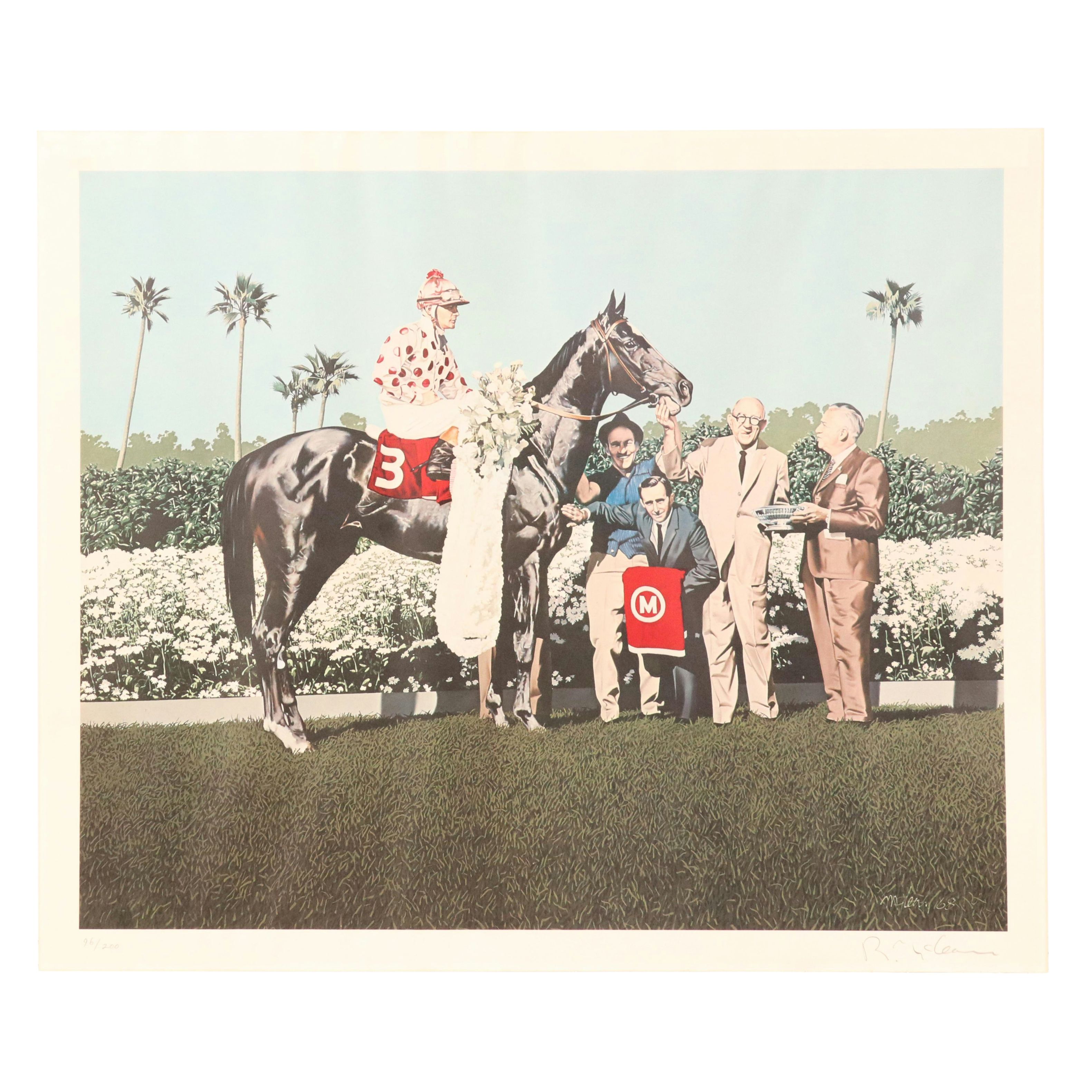 Richard McLean Offset Lithograph "Native Dancer," Circa 1968