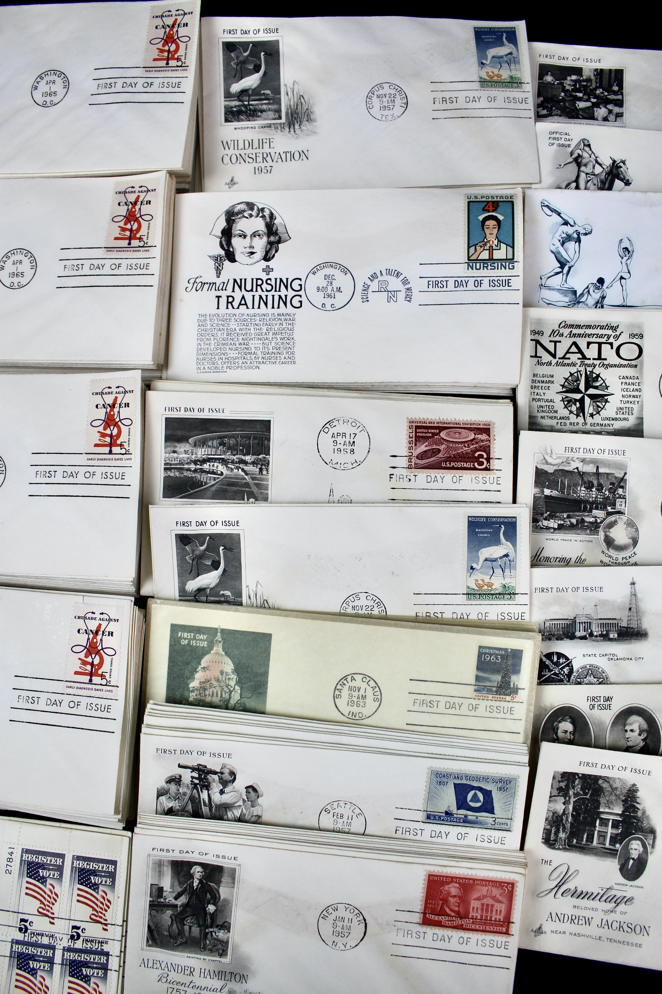 Over 475 U.S. First Day Covers, All Unaddressed with Cachets