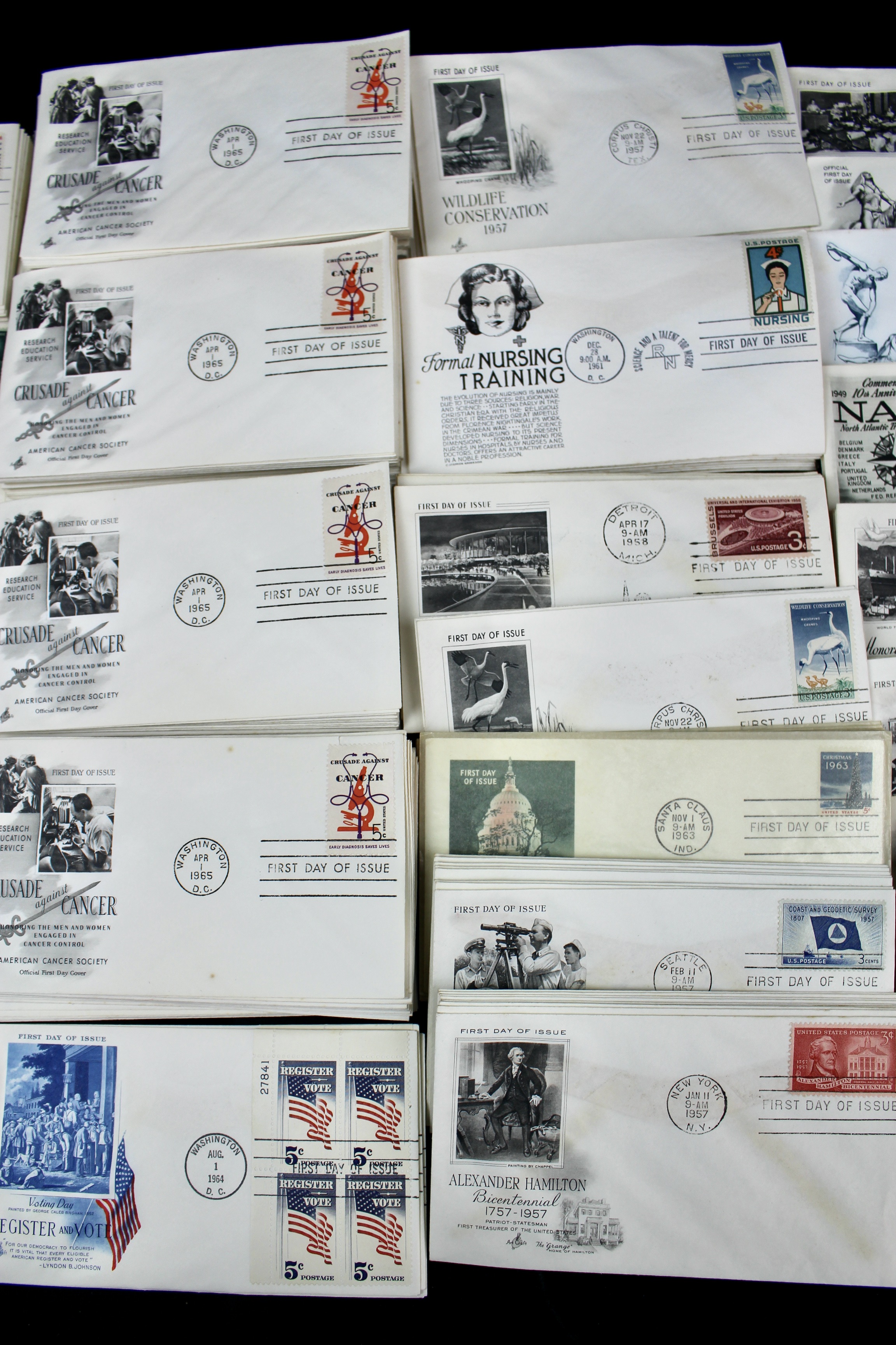 Over 475 U.S. First Day Covers, All Unaddressed with Cachets