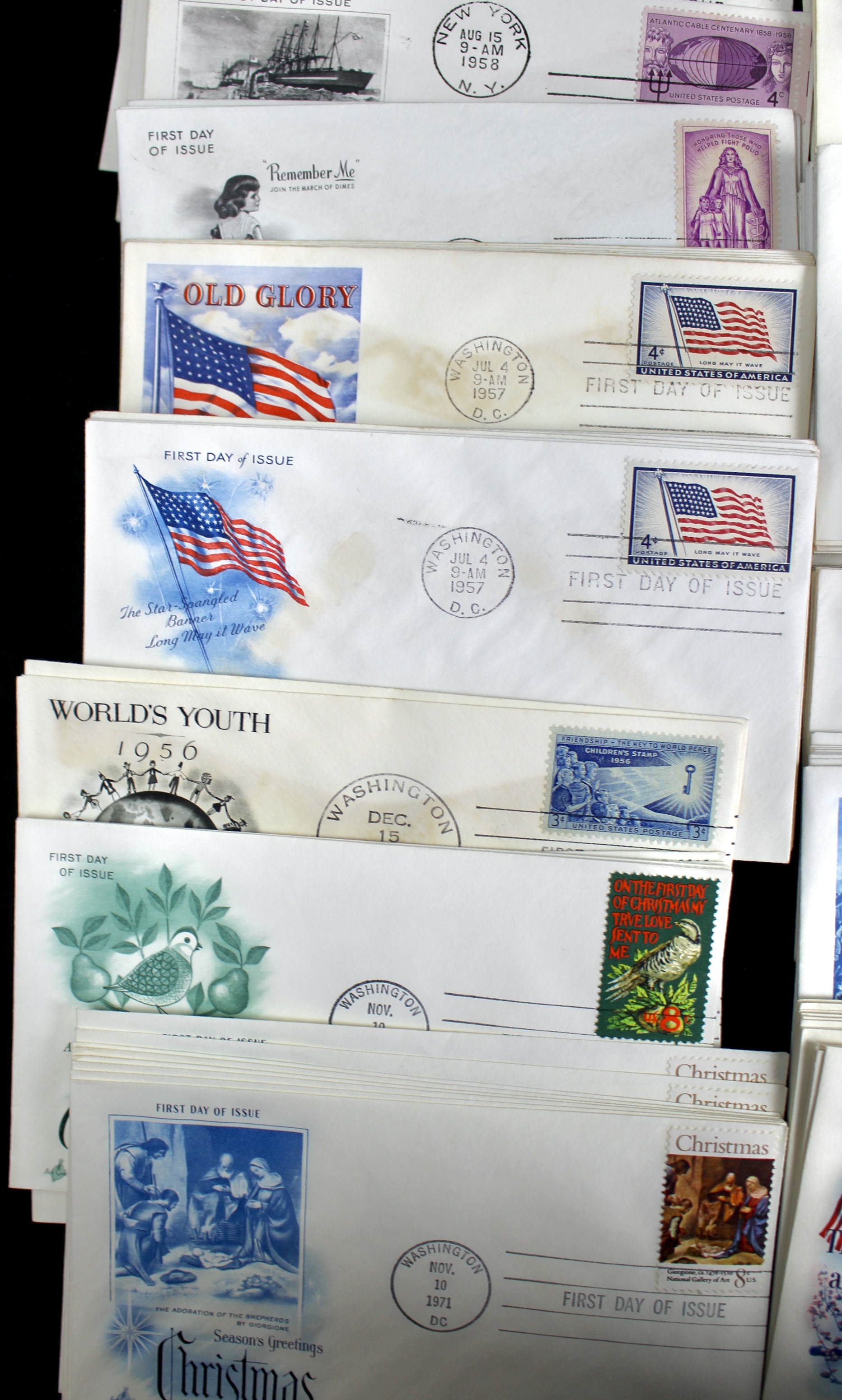Over 475 U.S. First Day Covers, All Unaddressed with Cachets