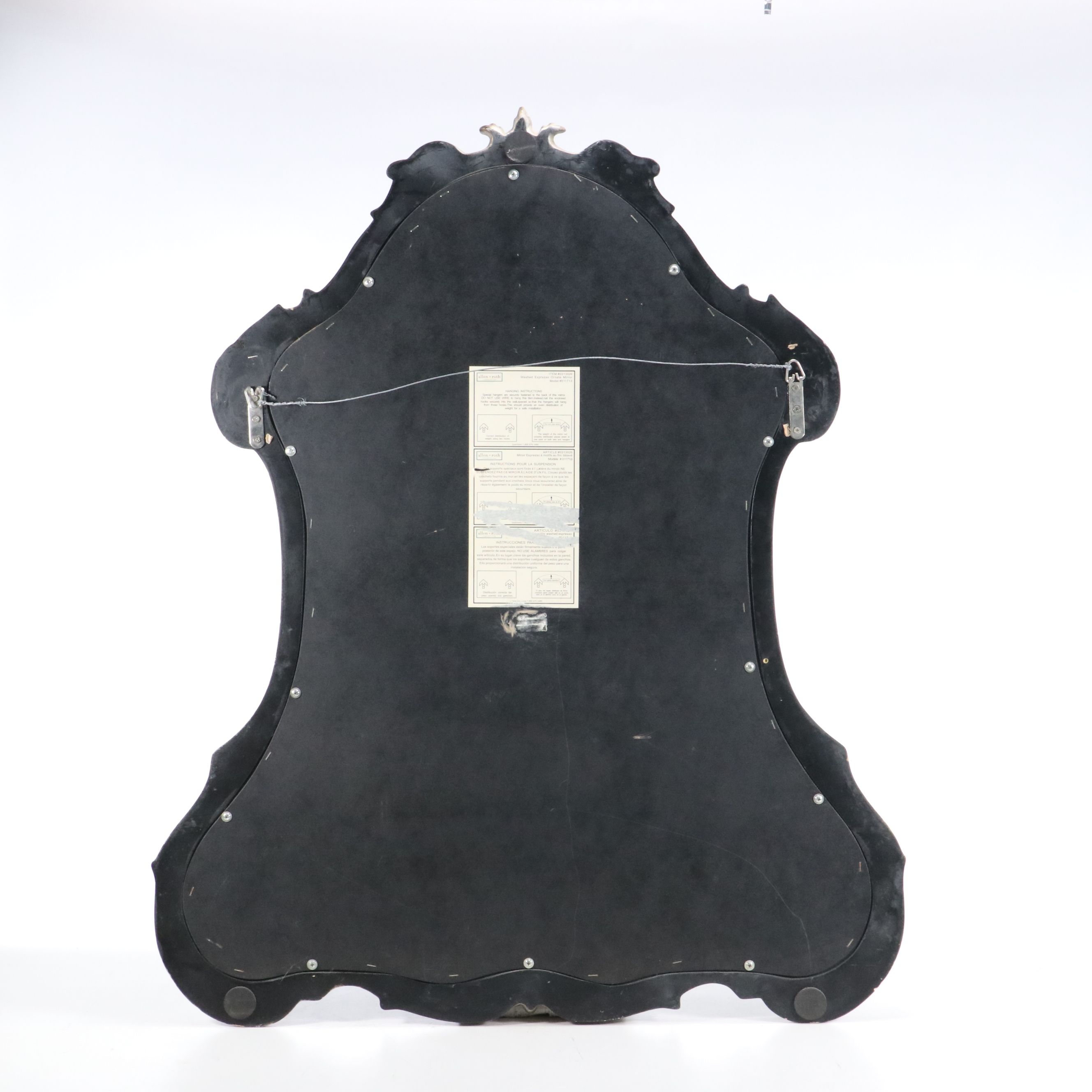 Allen + Roth "Washed Espresso Ornate" Wall Mirror