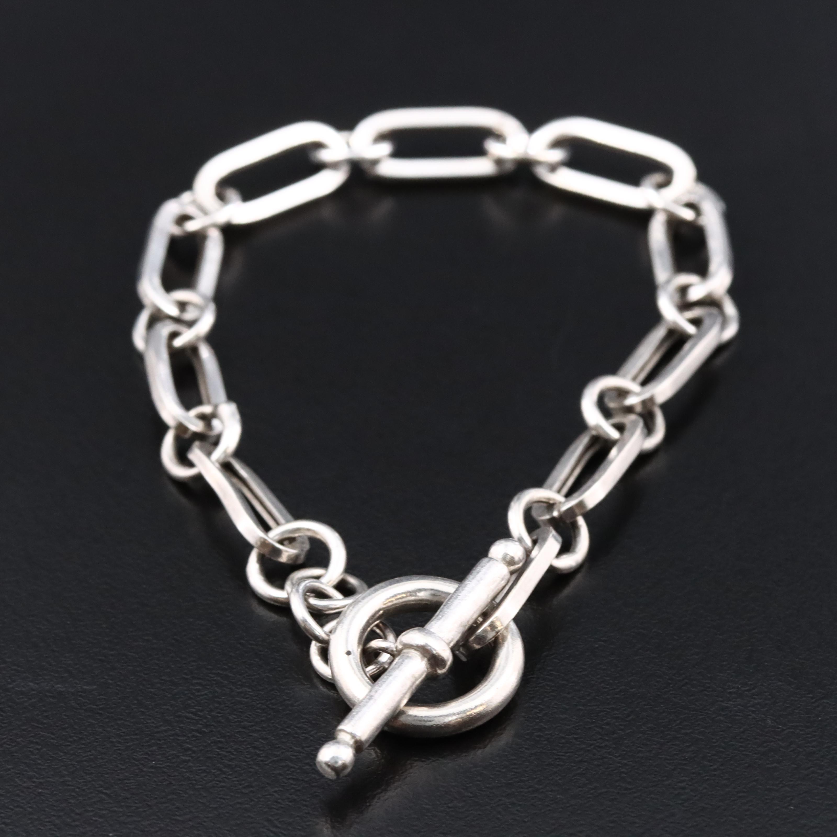 Sterling Fancy Cable Link Bracelet