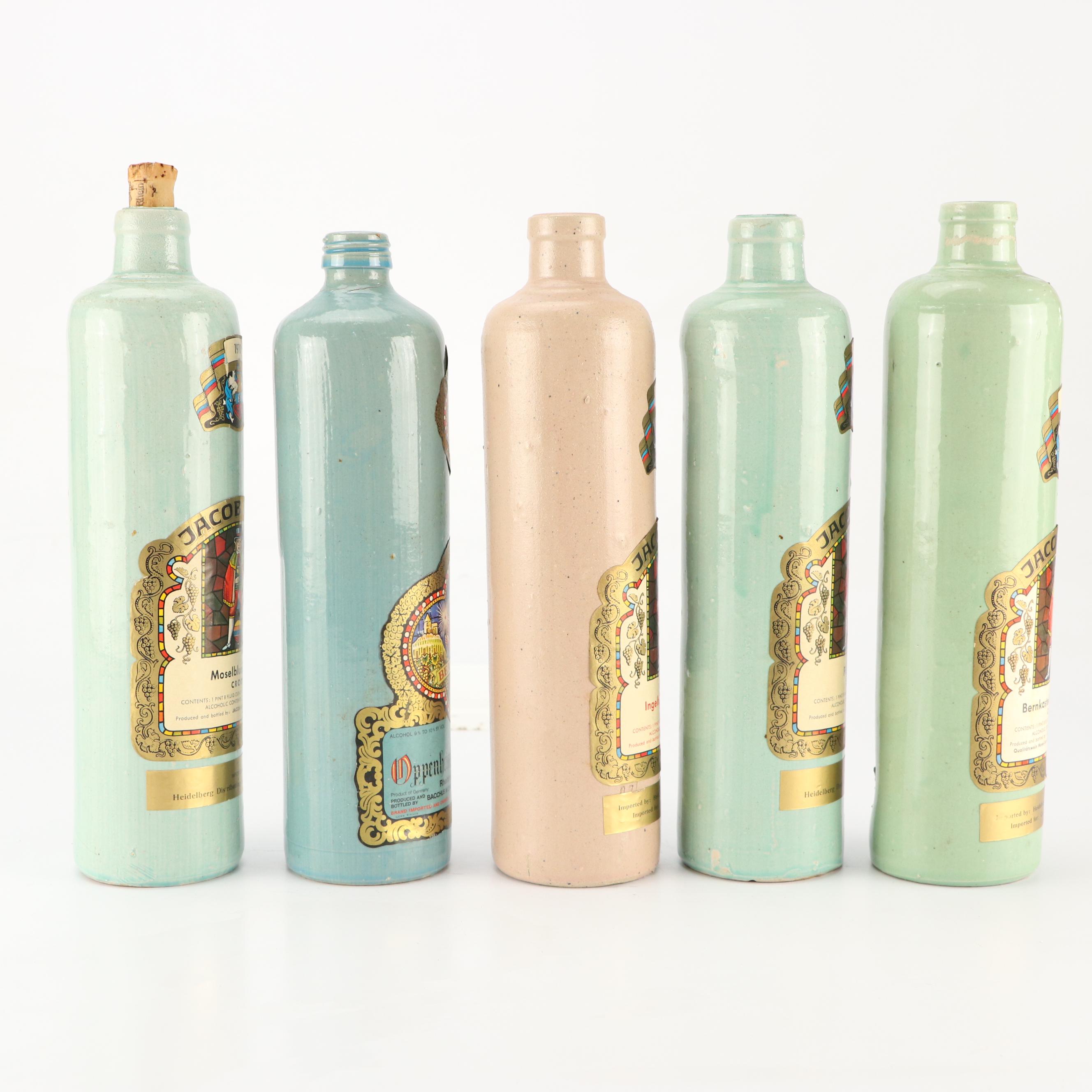 Jacob Horz and Beameister Stoneware Wine Crock Bottles