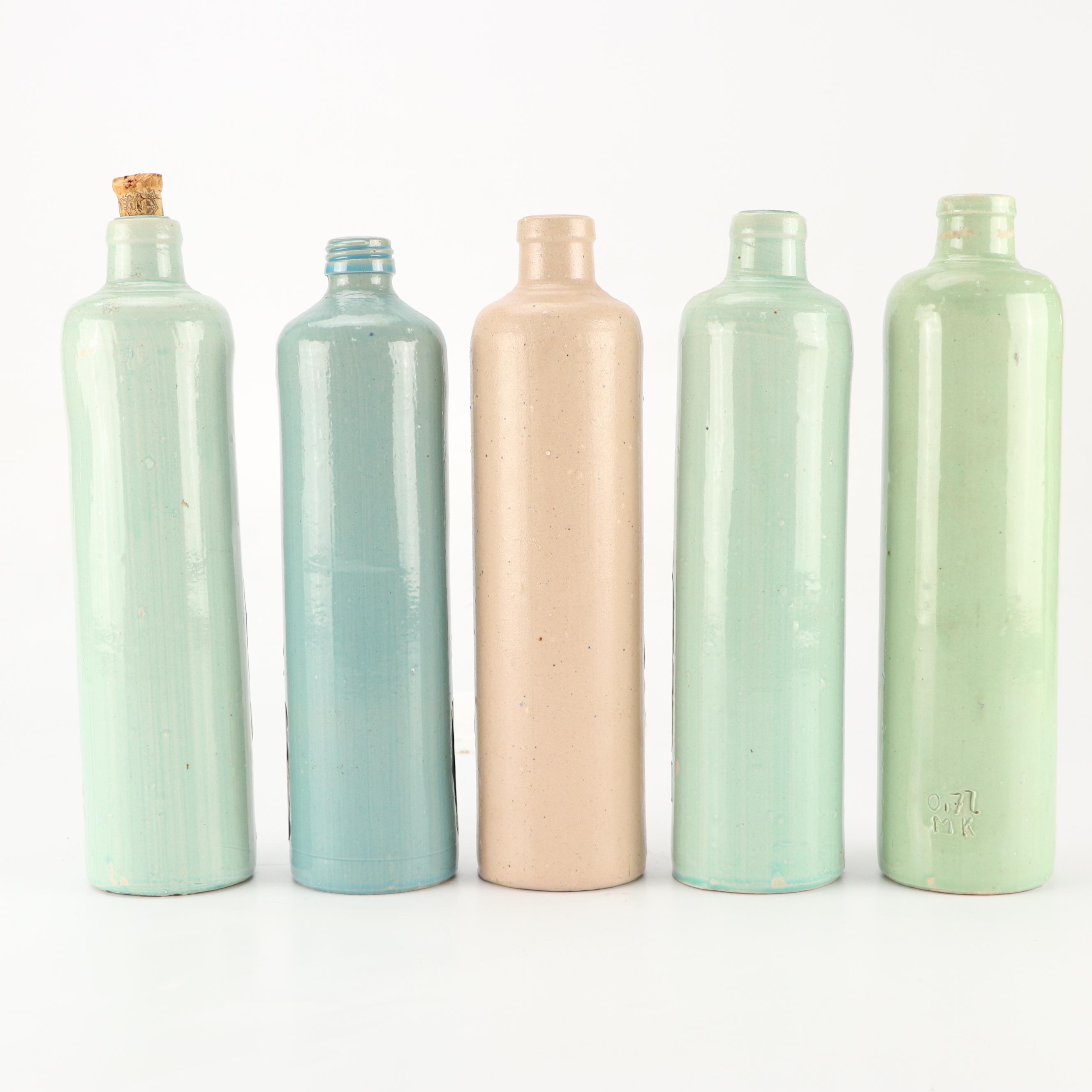 Jacob Horz and Beameister Stoneware Wine Crock Bottles