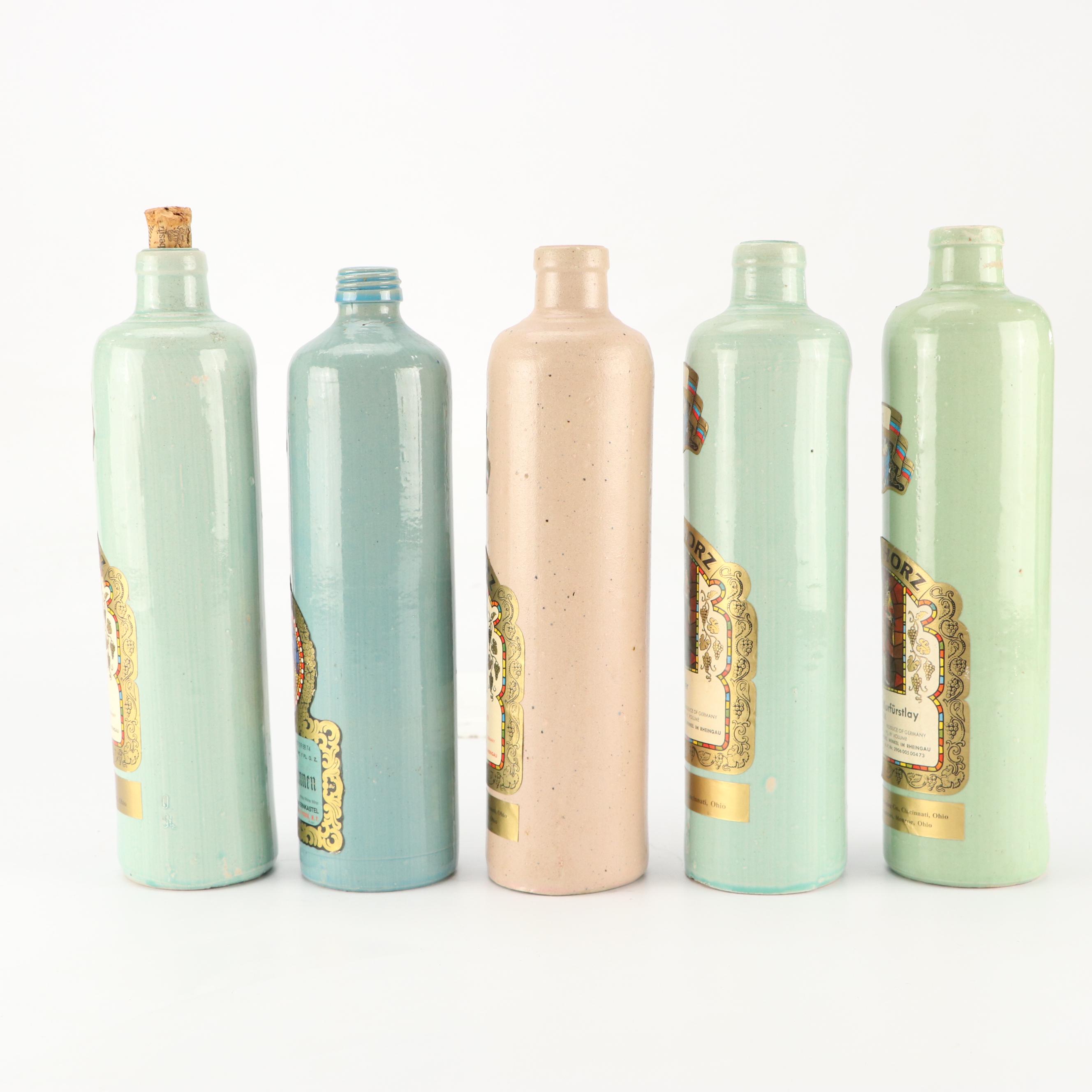 Jacob Horz and Beameister Stoneware Wine Crock Bottles