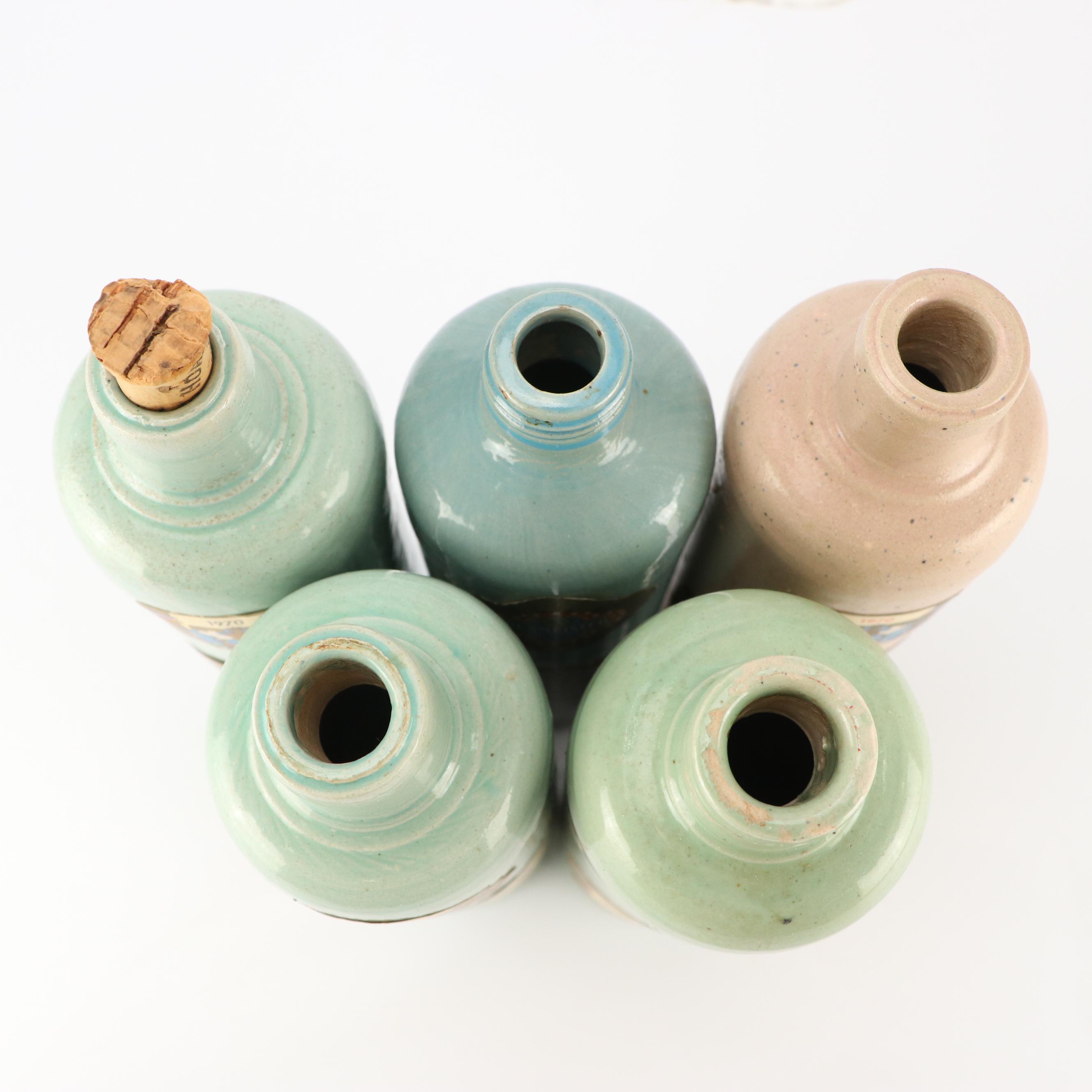 Jacob Horz and Beameister Stoneware Wine Crock Bottles