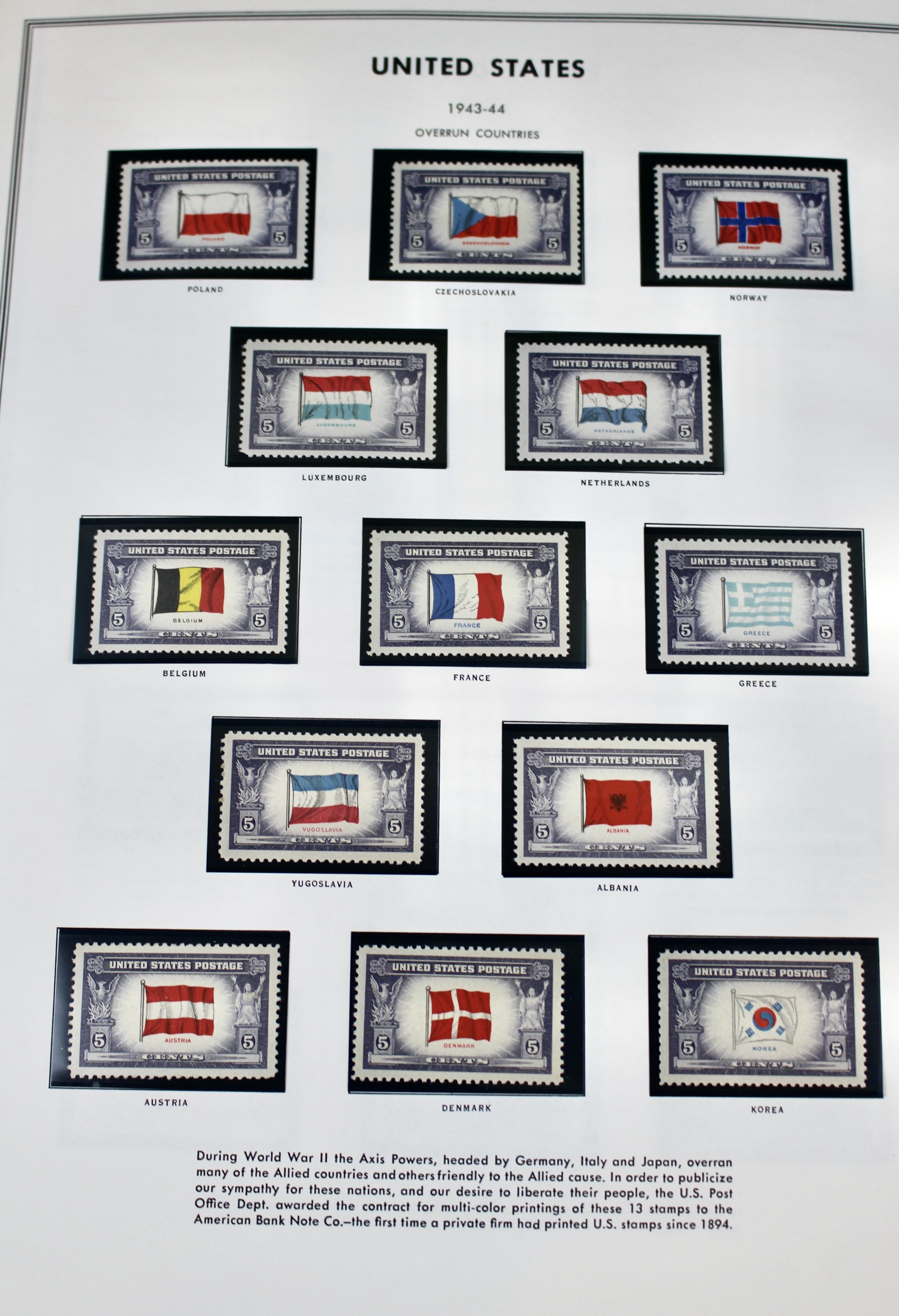 Comprehensive Mint U.S. Postage Stamp Collection, 1937 to 1972