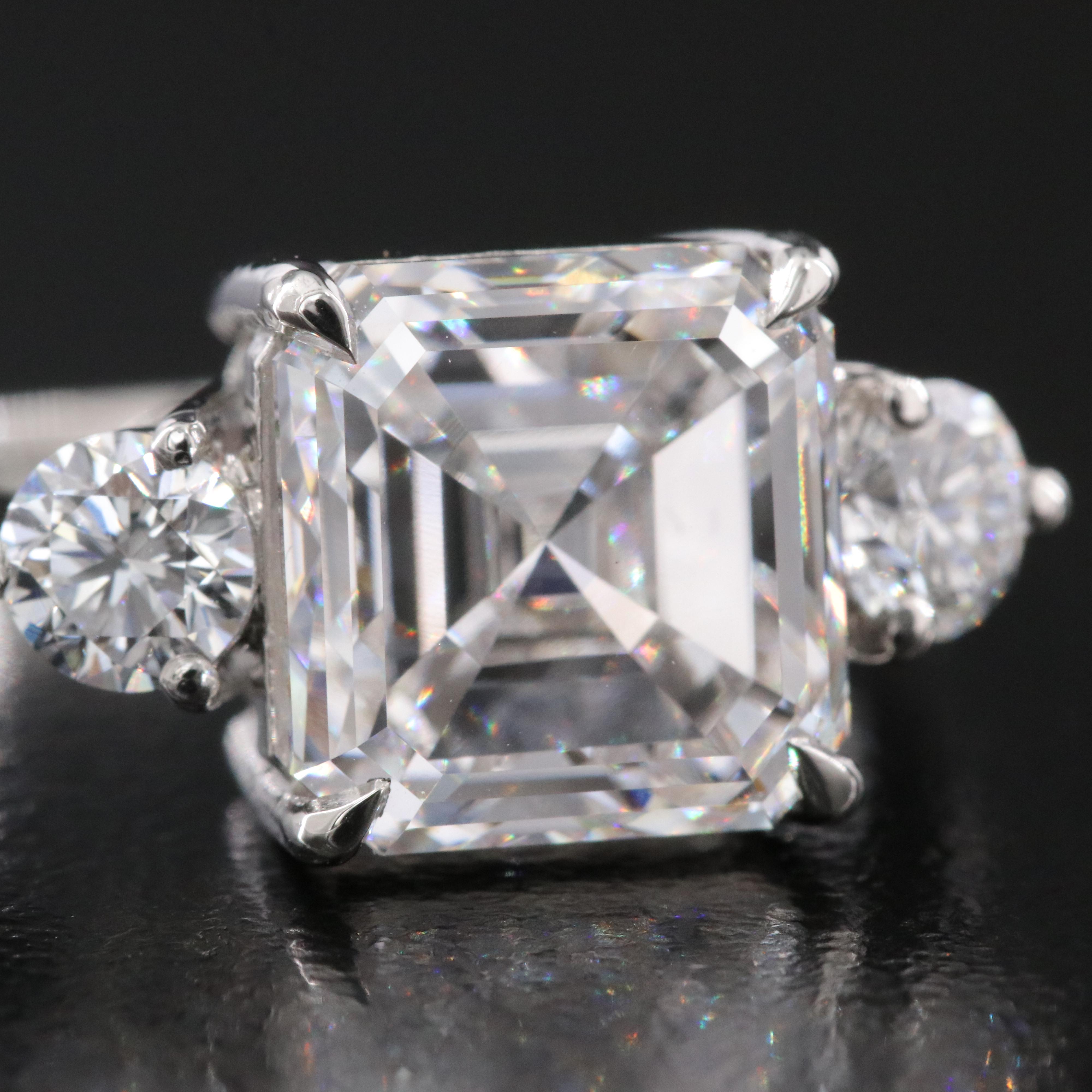 Platinum 4.77 CTW Lab Grown Diamond Ring with IGI Report