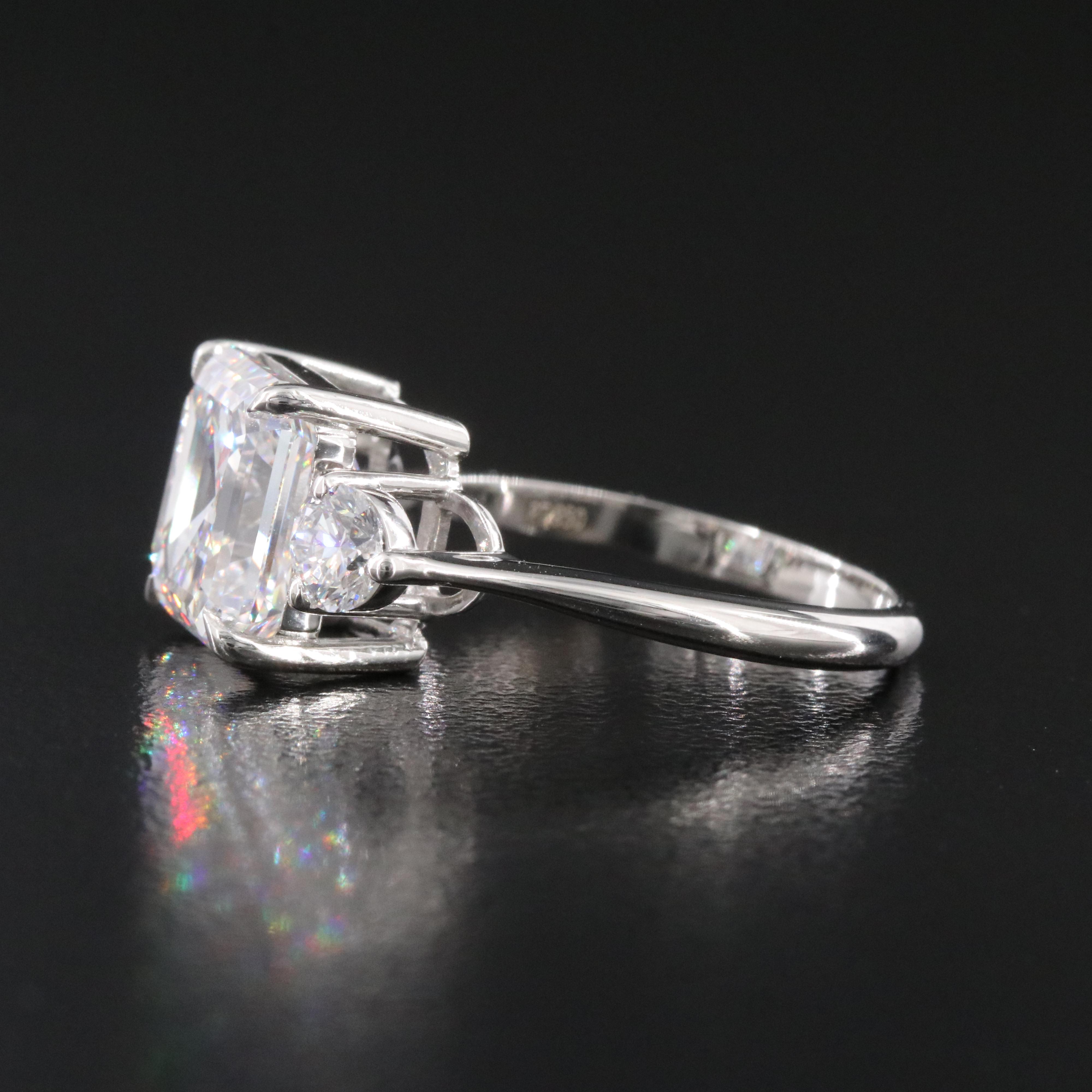 Platinum 4.77 CTW Lab Grown Diamond Ring with IGI Report