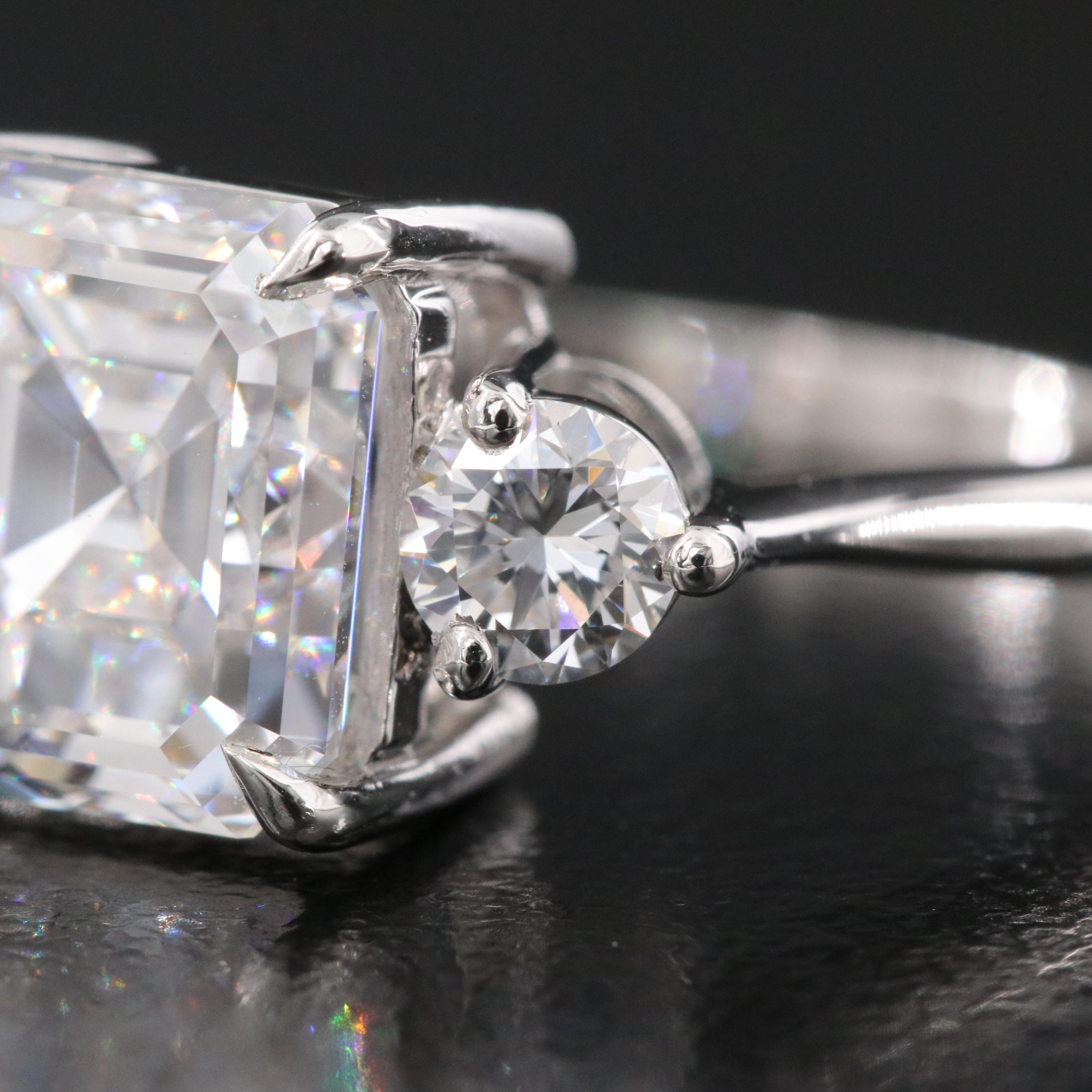 Platinum 4.77 CTW Lab Grown Diamond Ring with IGI Report