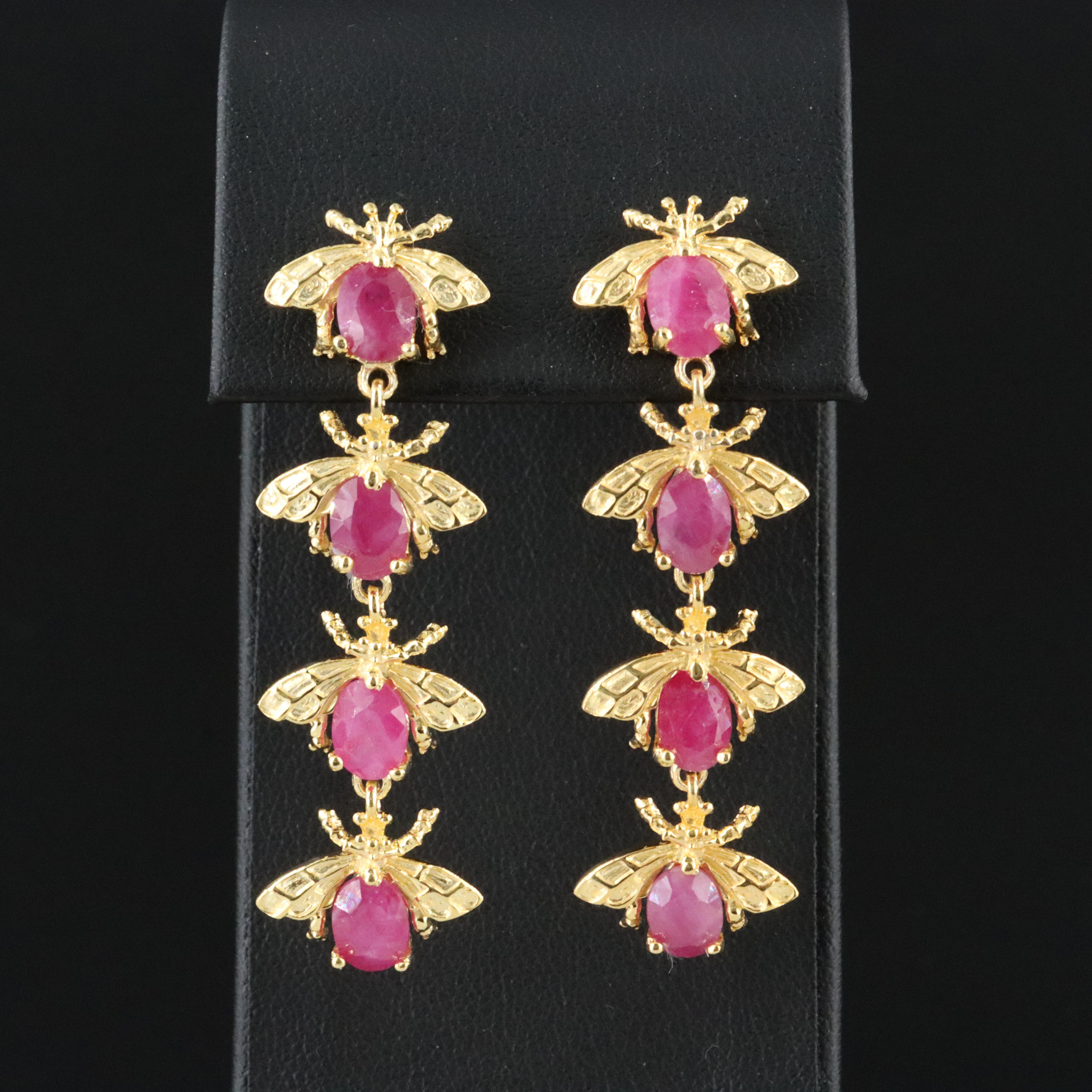 Sterling Ruby Honeybee Earrings