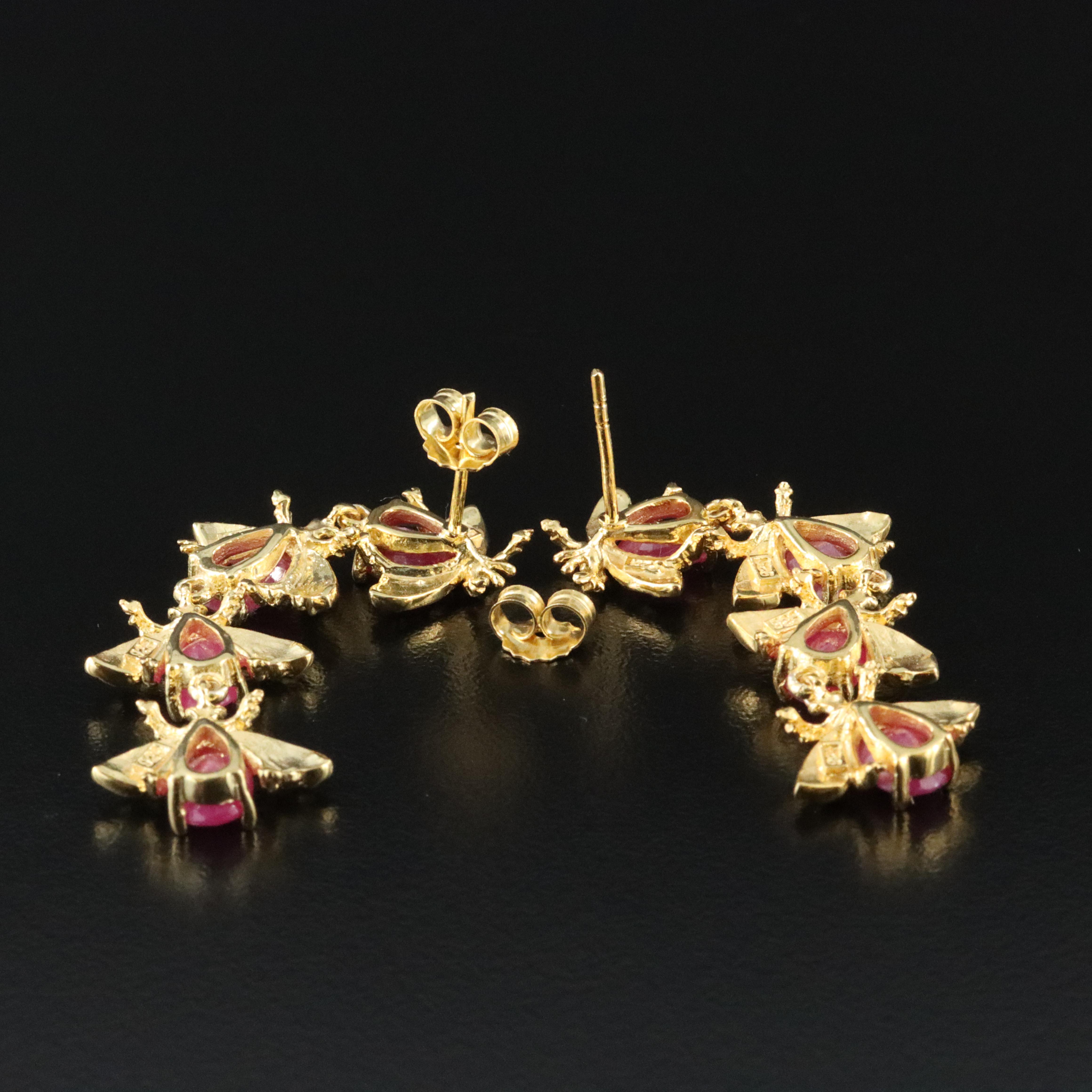 Sterling Ruby Honeybee Earrings