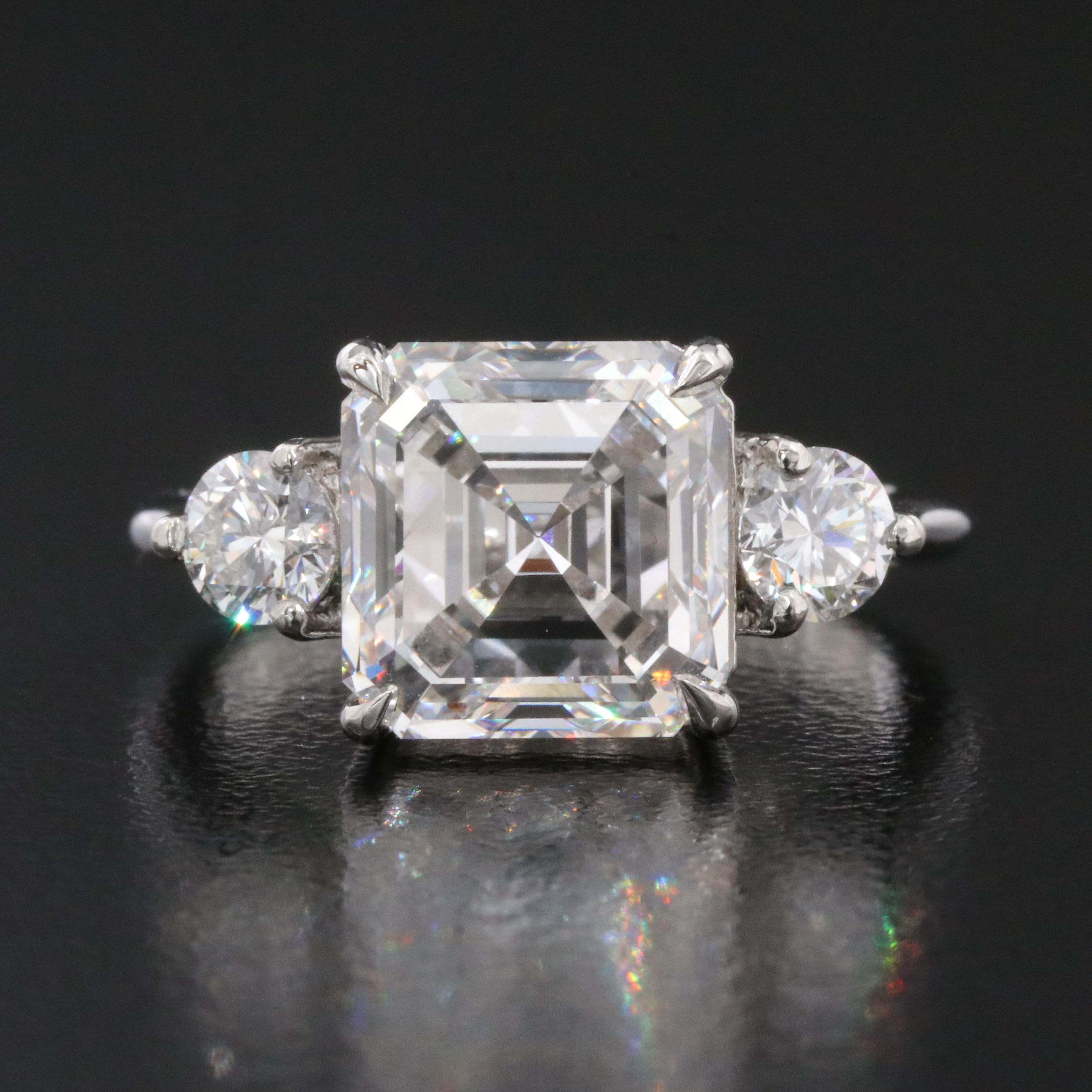 Platinum 4.77 CTW Lab Grown Diamond Ring with IGI Report