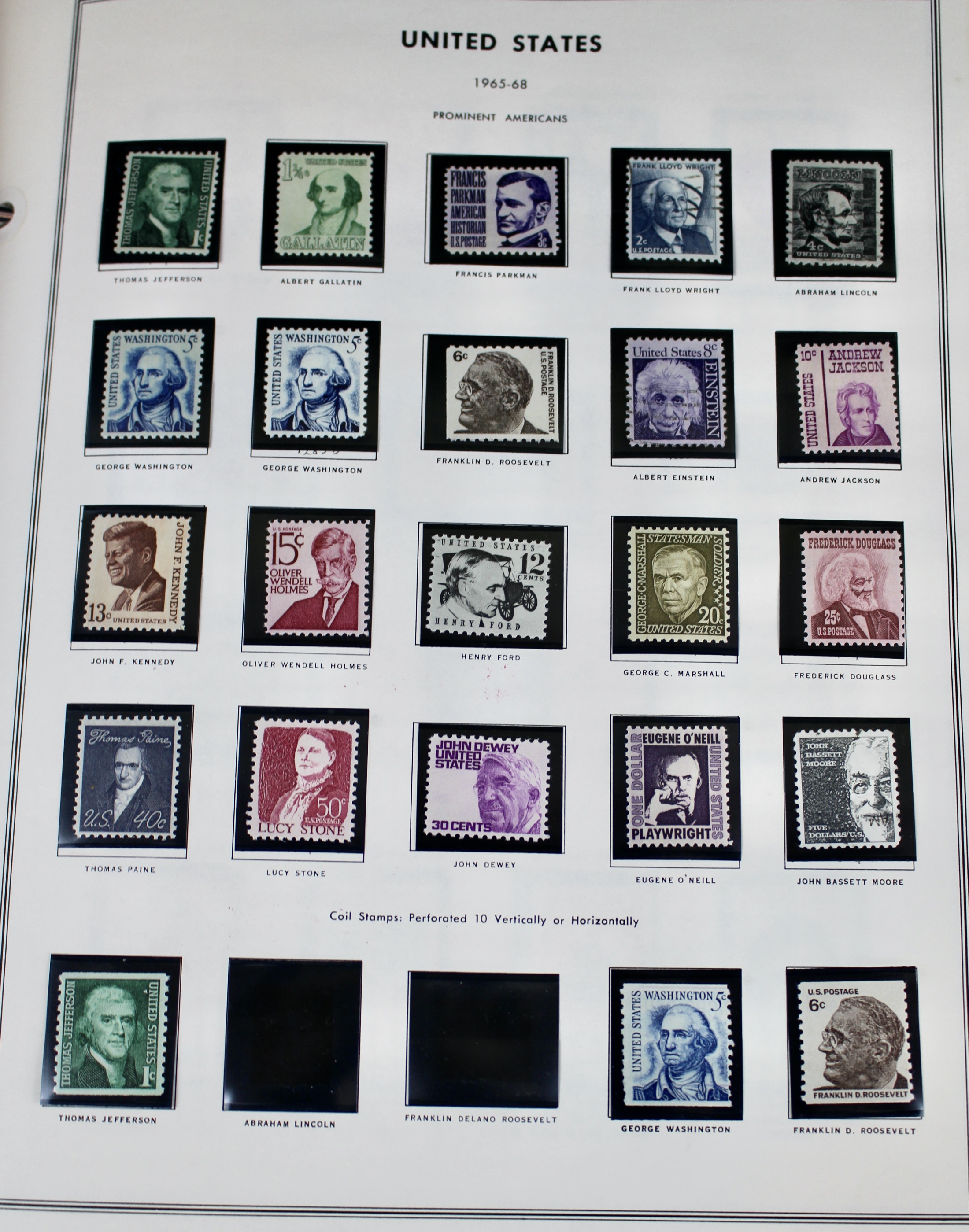 Comprehensive Mint U.S. Postage Stamp Collection, 1937 to 1972