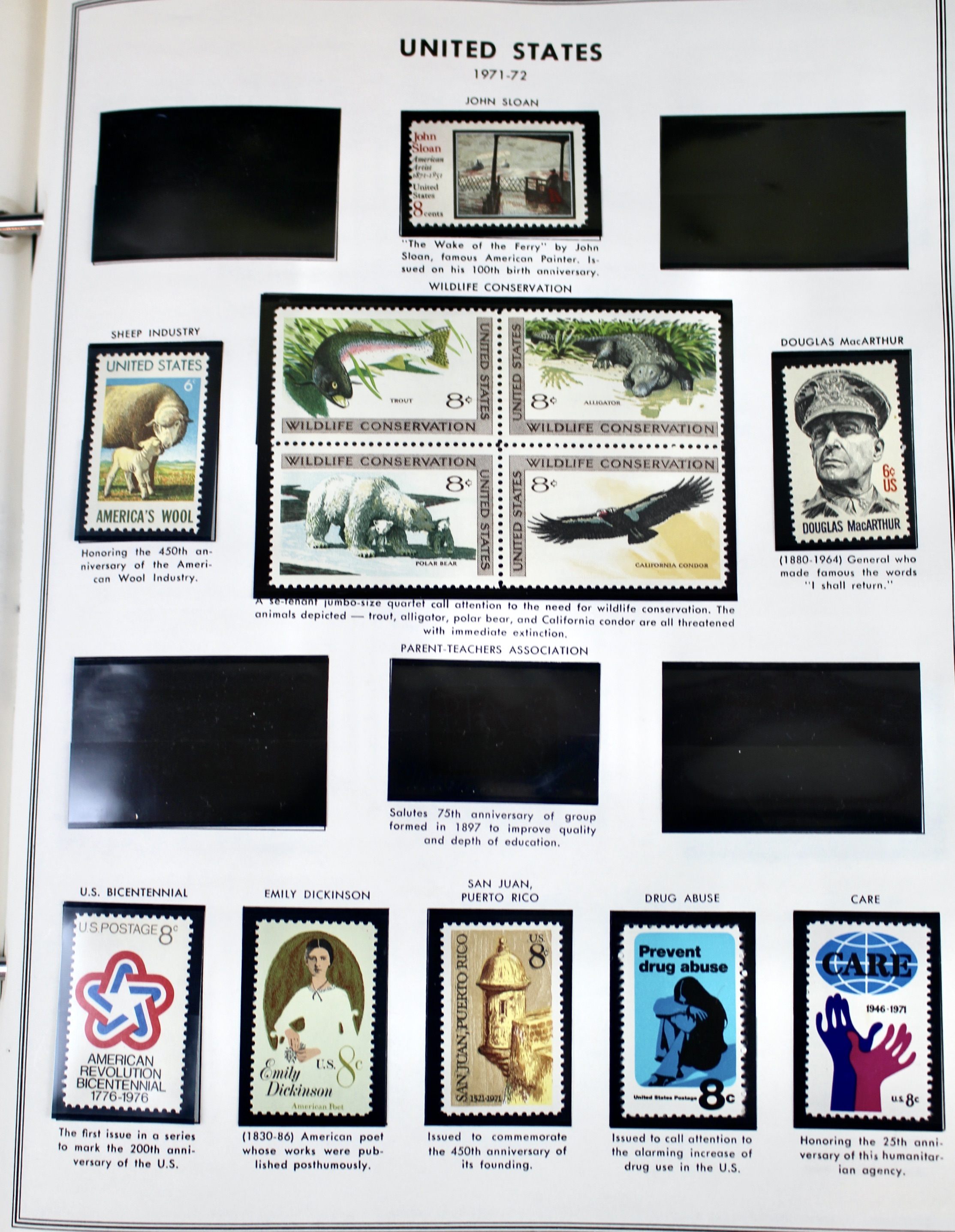 Comprehensive Mint U.S. Postage Stamp Collection, 1937 to 1972
