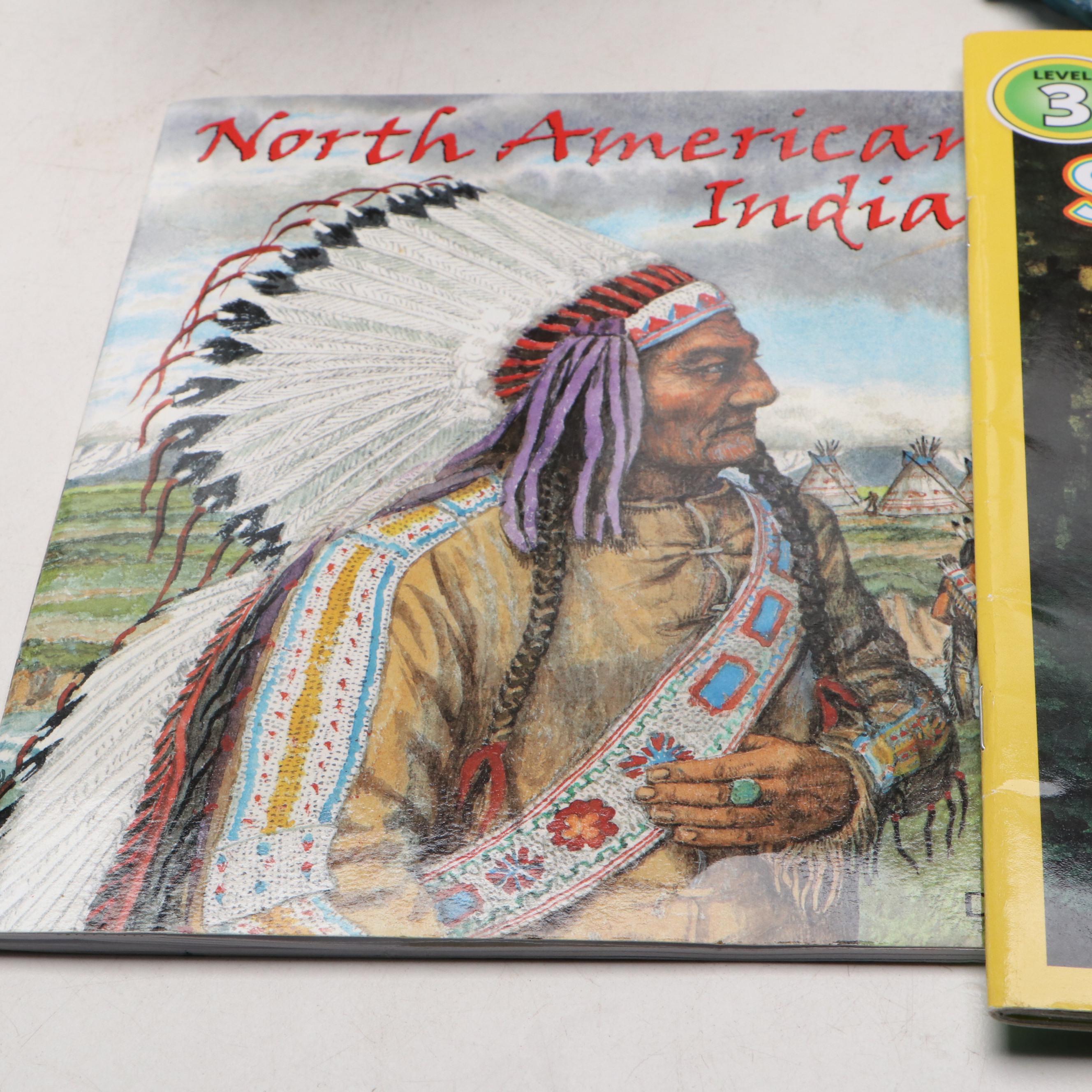 Native American Figurine and Doll Collection Featuring Painting Book