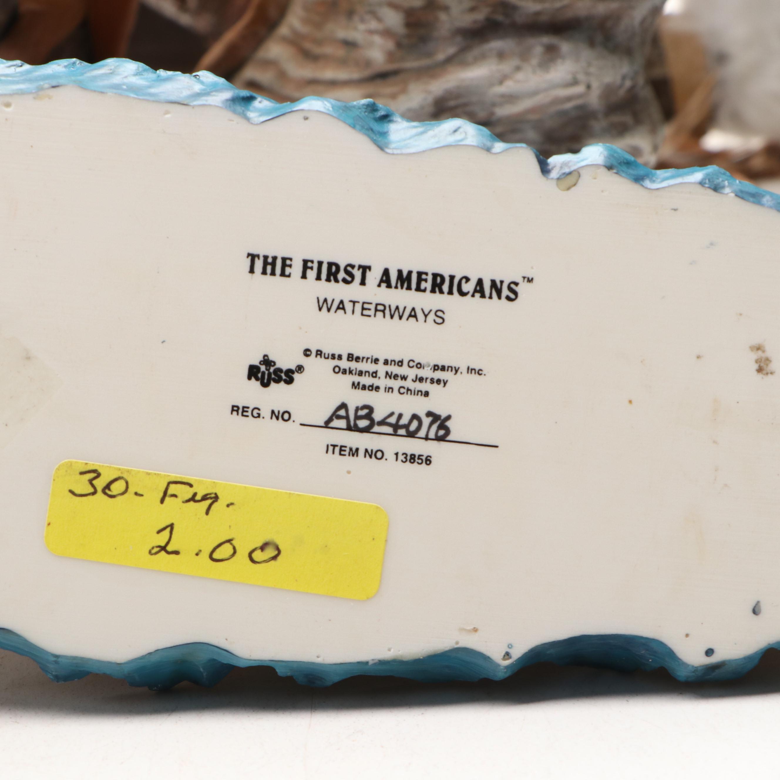 Native American Figurine and Doll Collection Featuring Painting Book