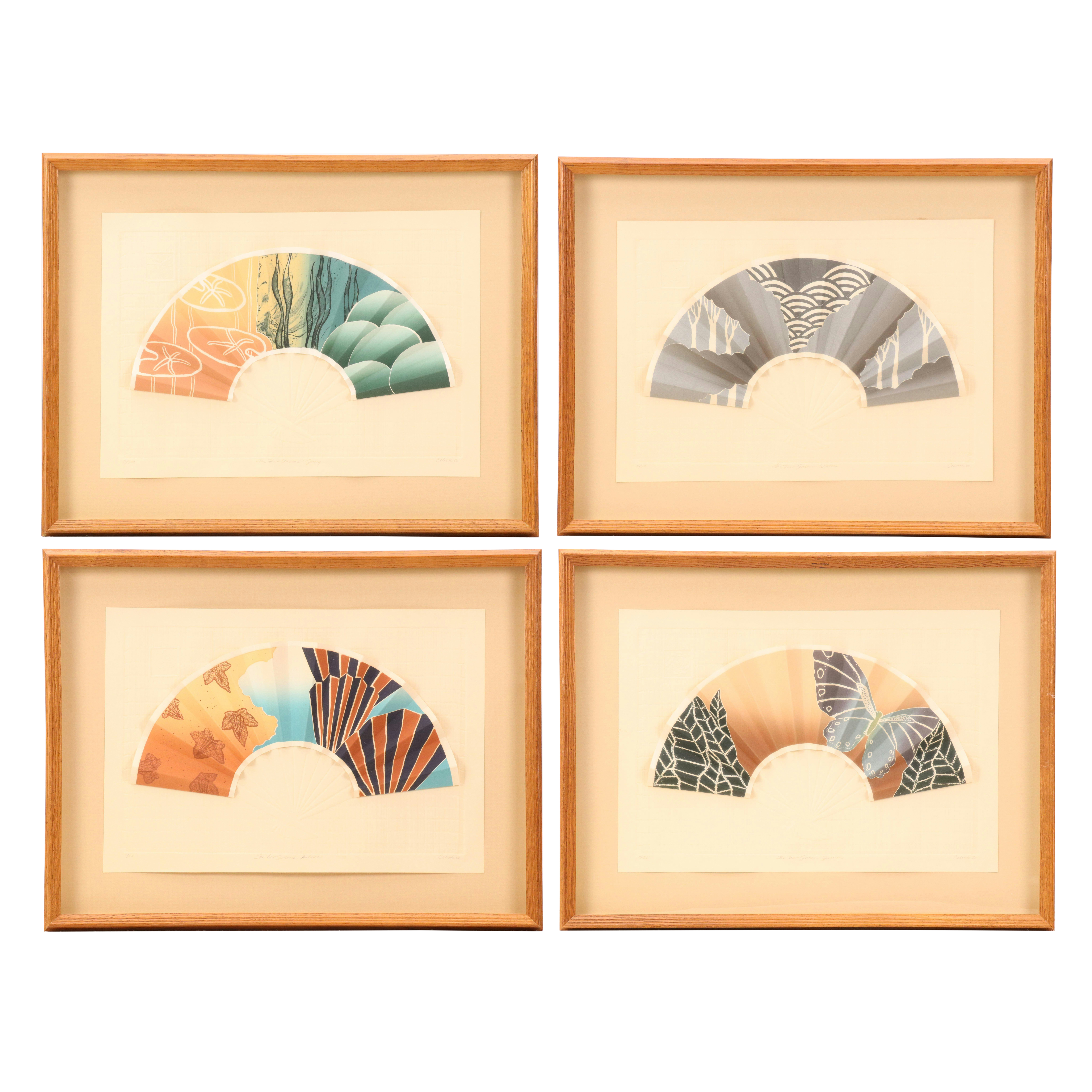 Color Embossed Etchings "The Four Seasons: Autumn/ Winter/ Spring/ Summer", 1980