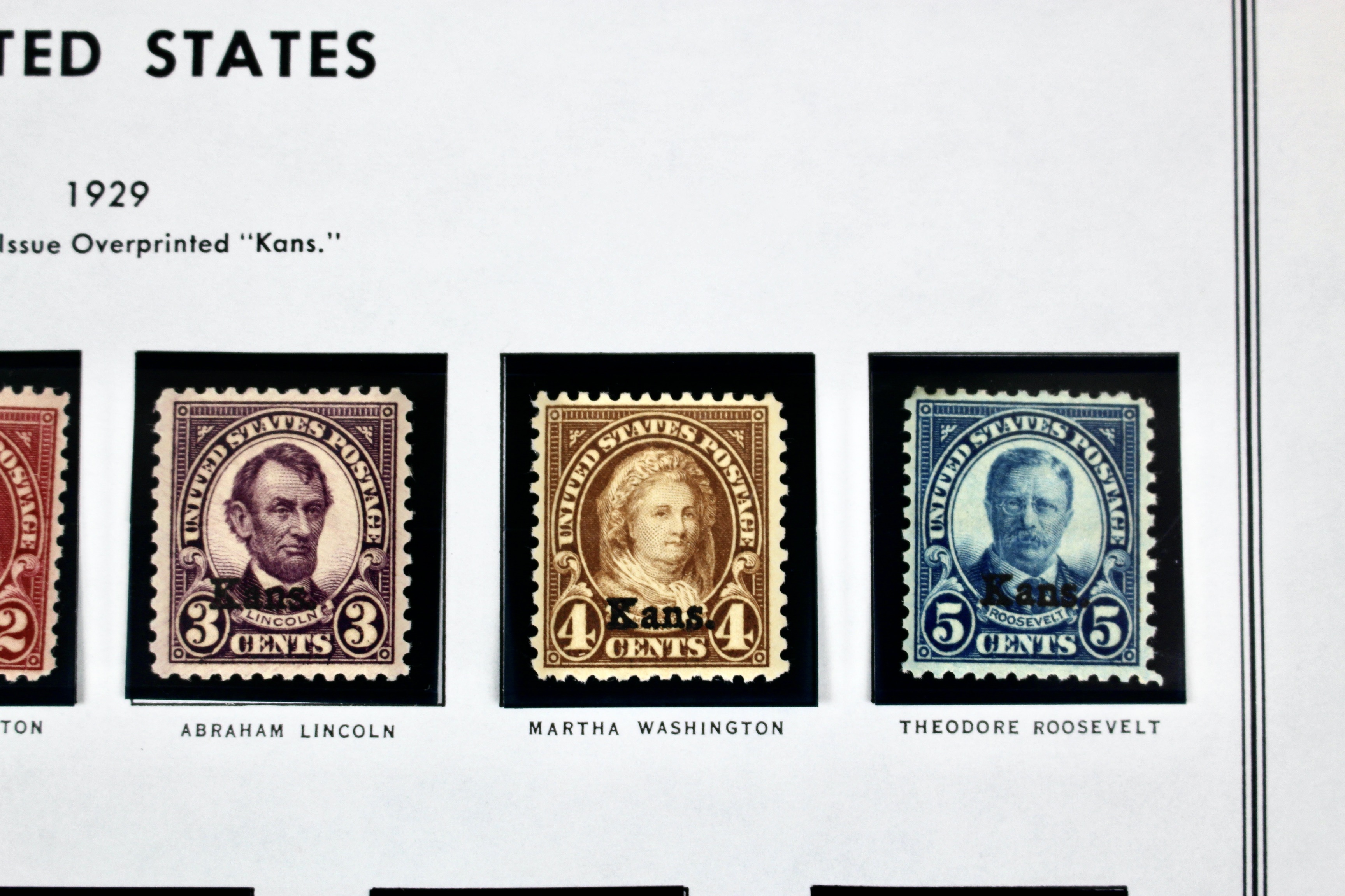 1929 Kansas-Nebraska Overprint Postage Stamp Set, MH