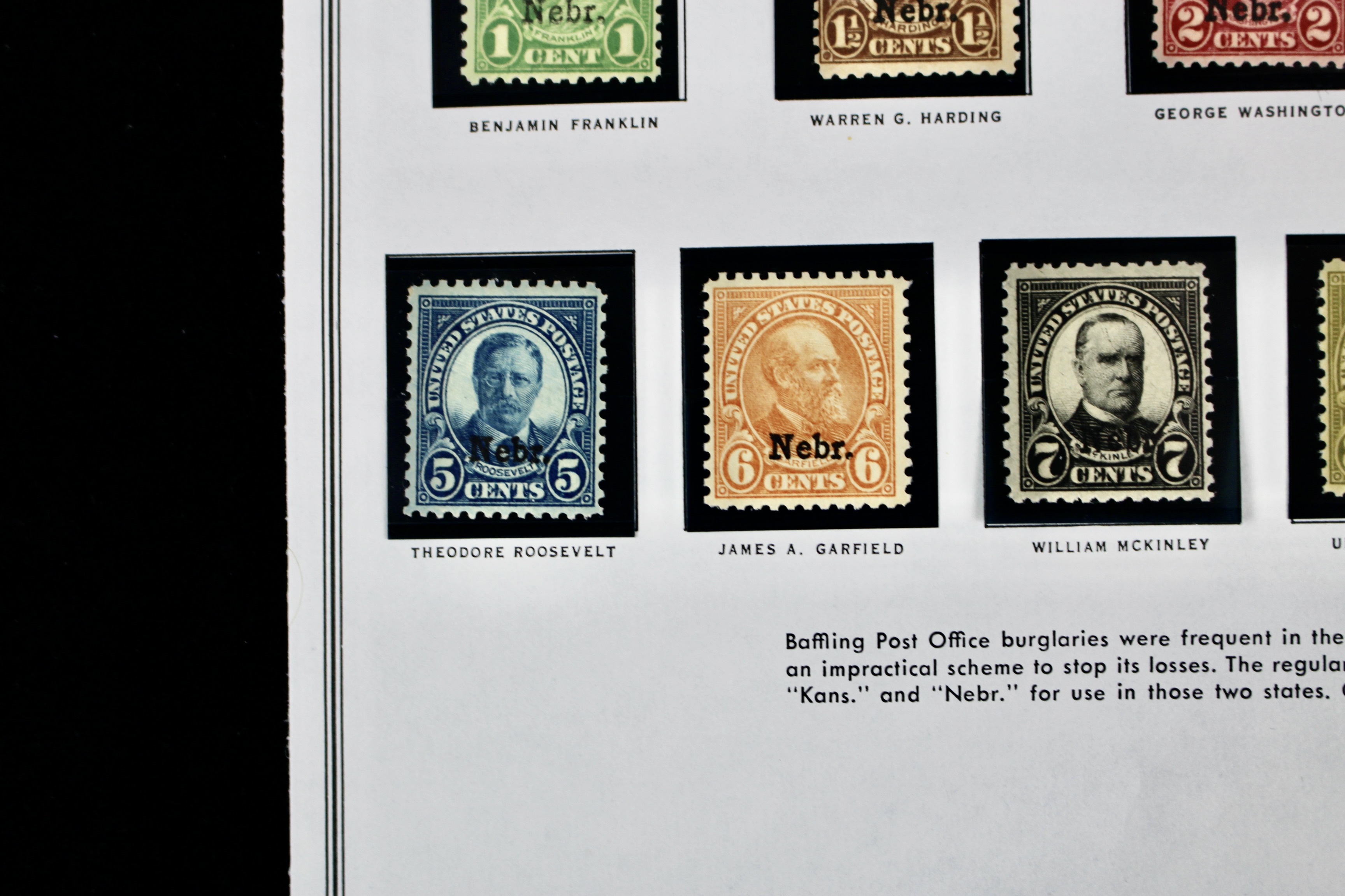 1929 Kansas-Nebraska Overprint Postage Stamp Set, MH