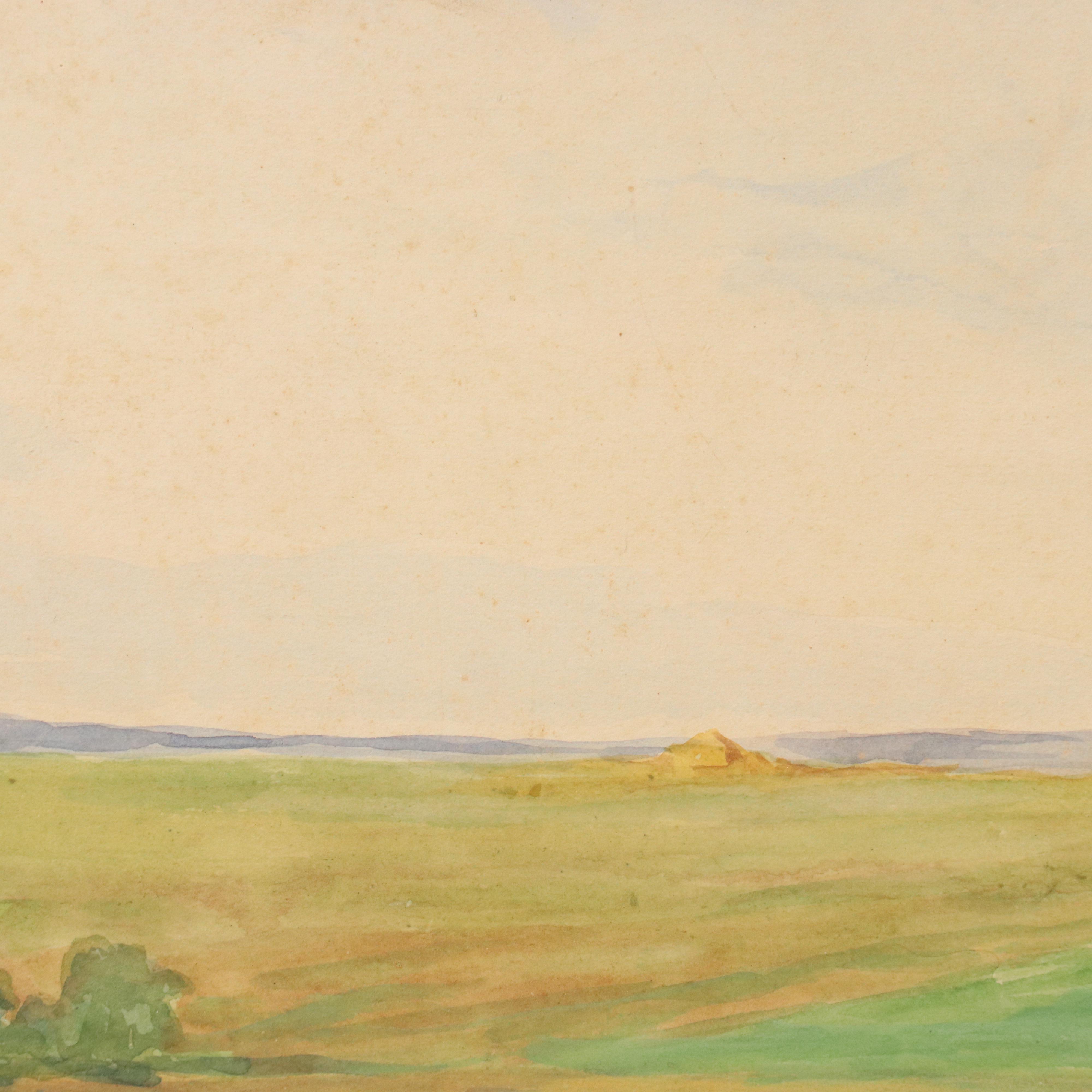 Fernand Maissen Gouache Painting "Vainqueur"