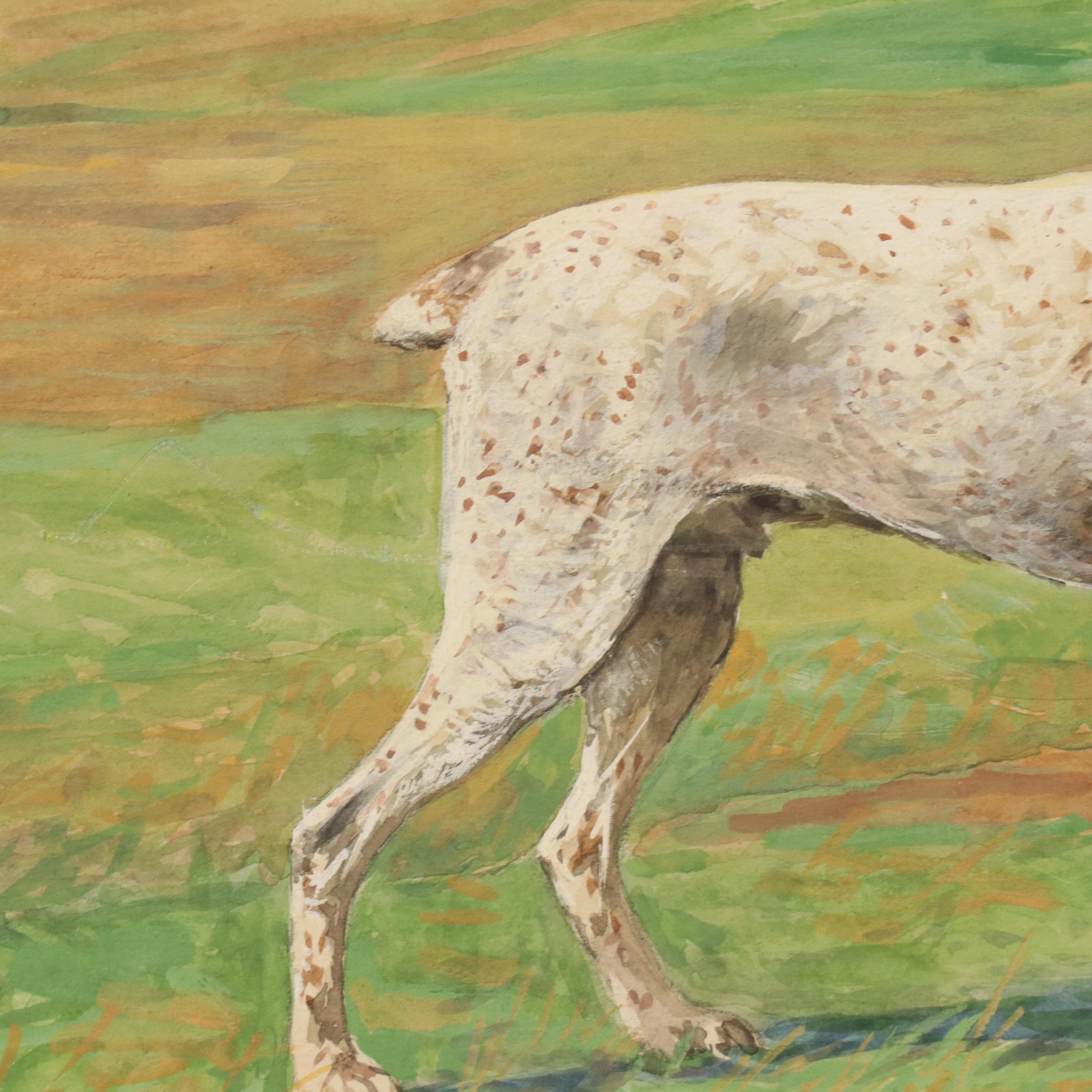 Fernand Maissen Gouache Painting "Vainqueur"