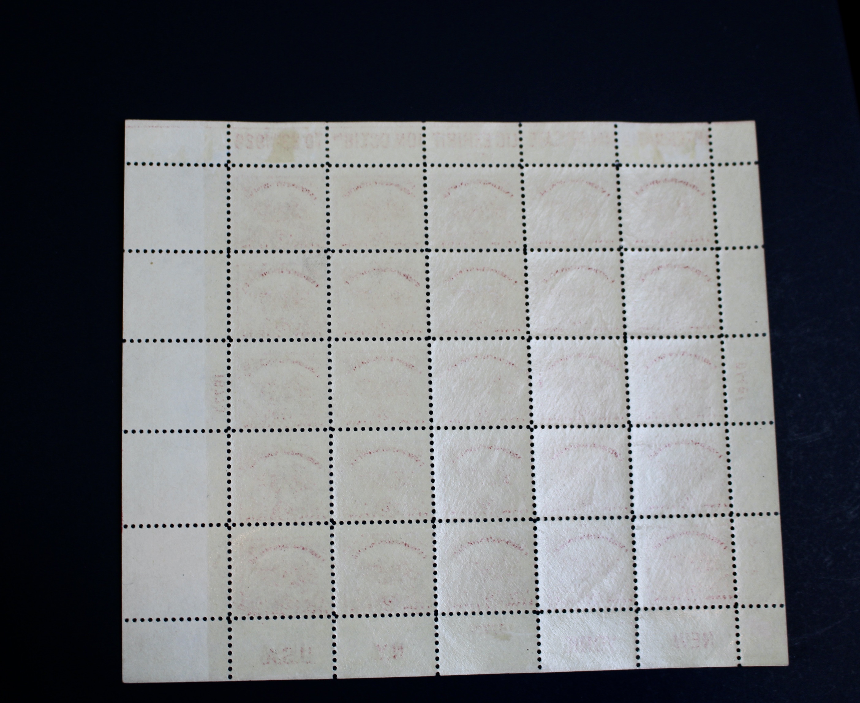 1926 White Plains Souvenir Postage Stamp Sheet, MH