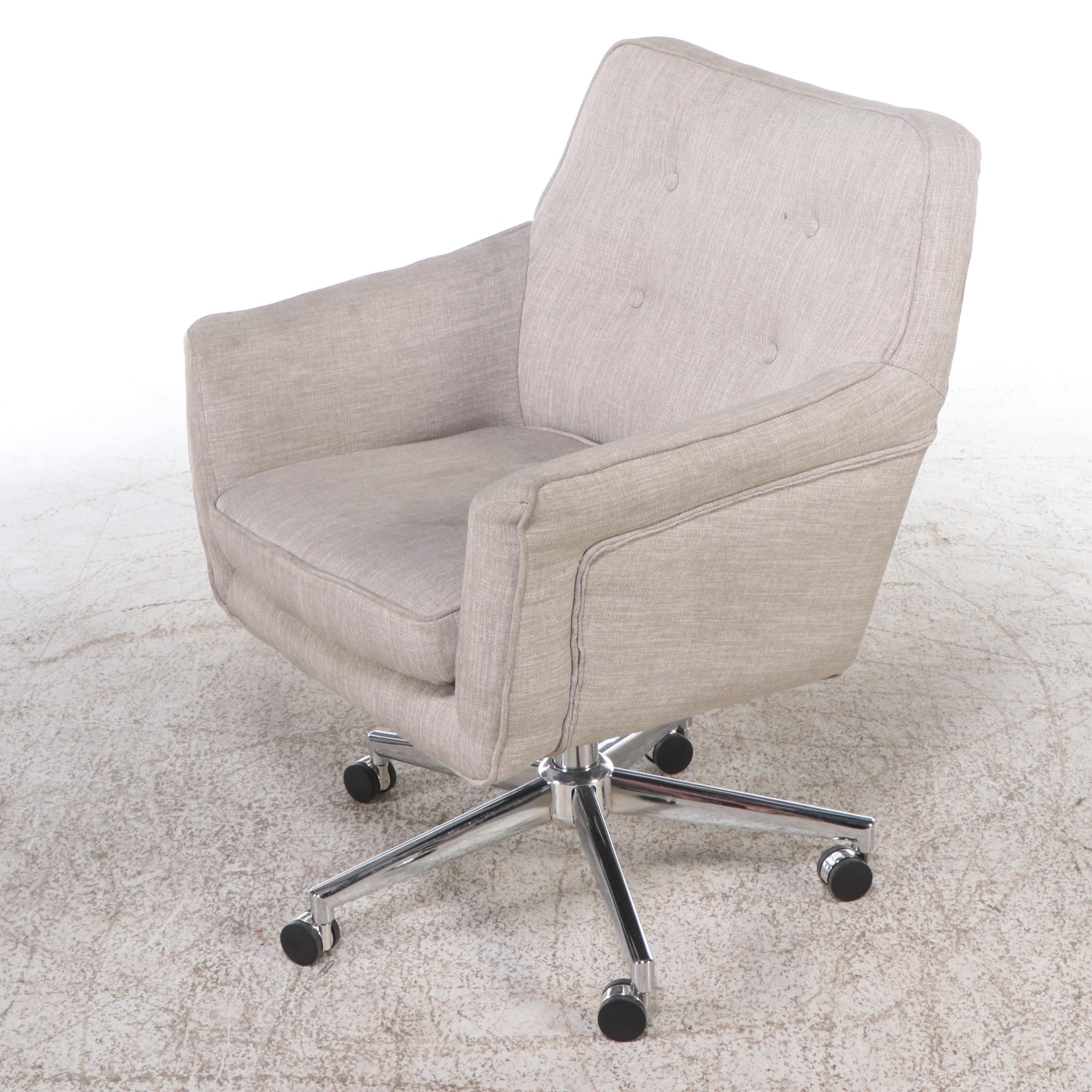 Four True Innovations Rolling Swivel Upholstered Office Chairs, 2019