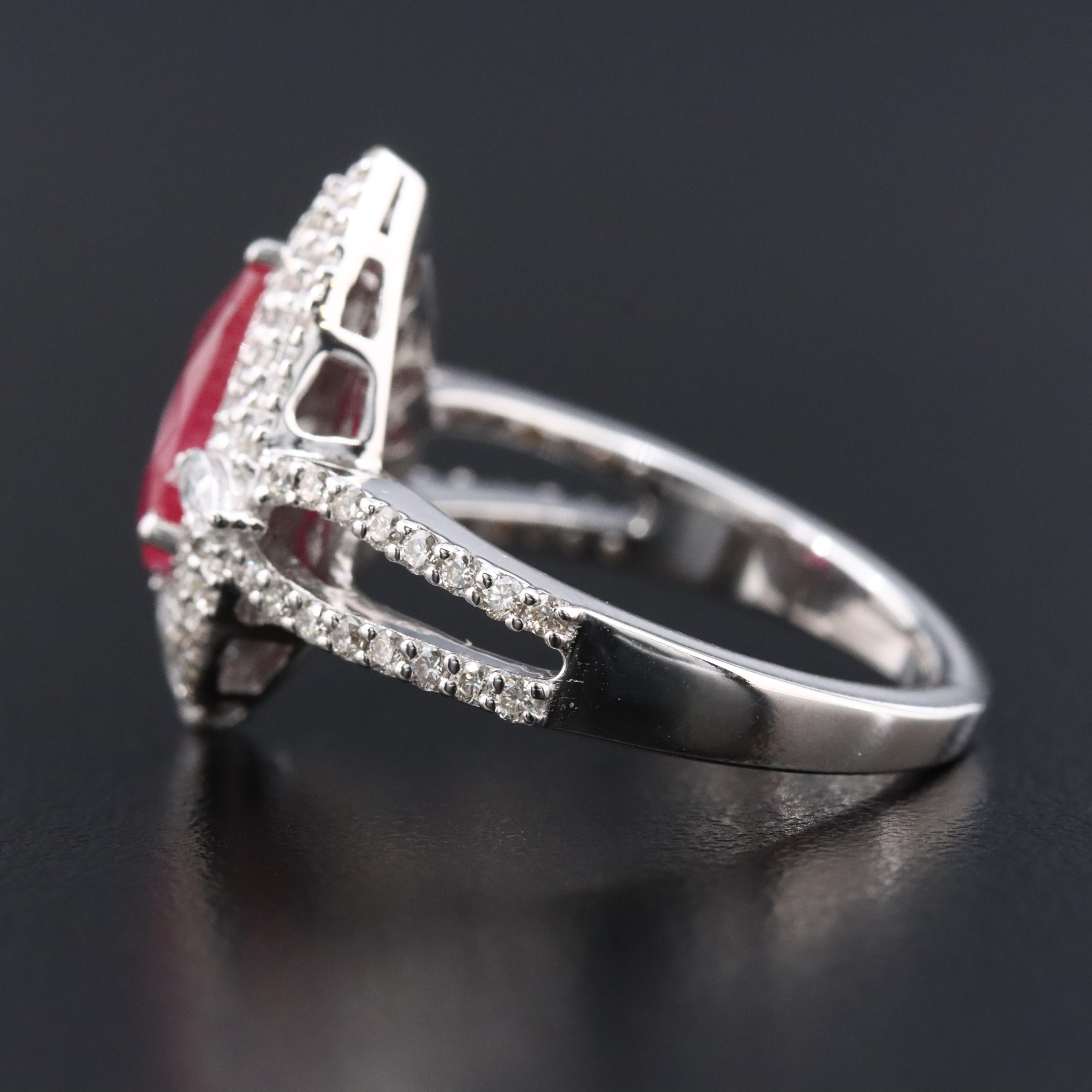 14K 1.62 CT Ruby, Sapphire, and Diamond Ring with IGI Jewelry Report