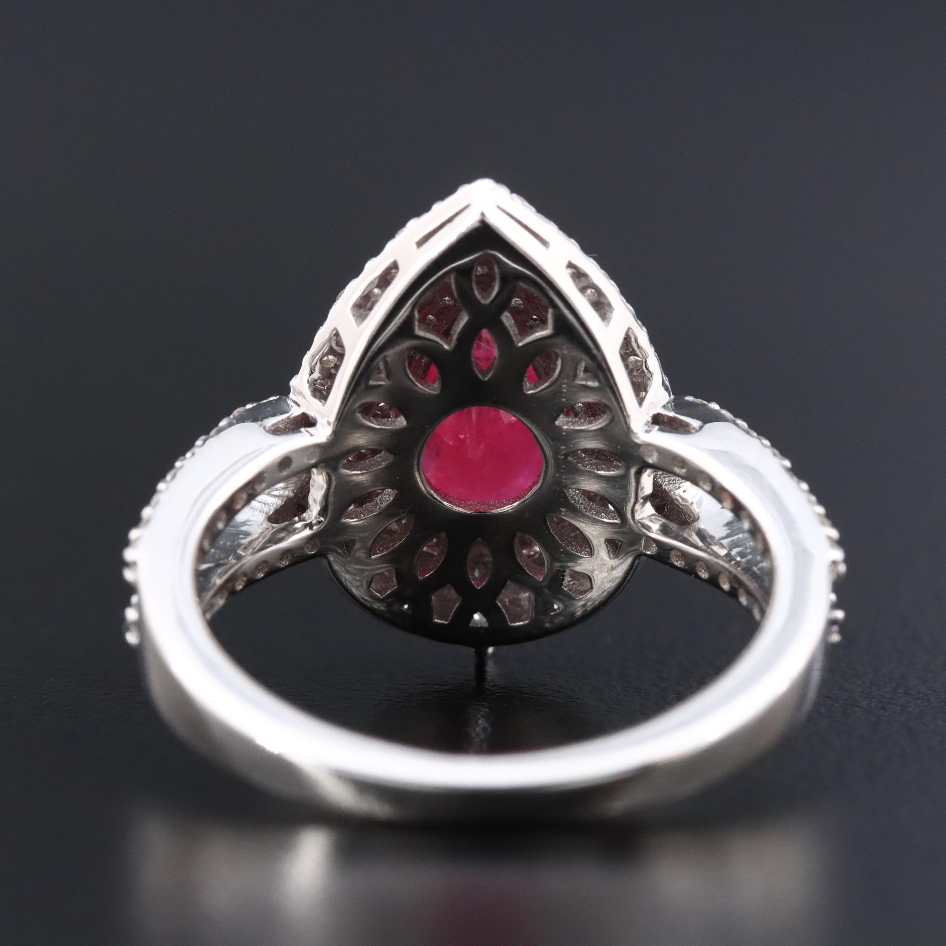 14K 1.62 CT Ruby, Sapphire, and Diamond Ring with IGI Jewelry Report