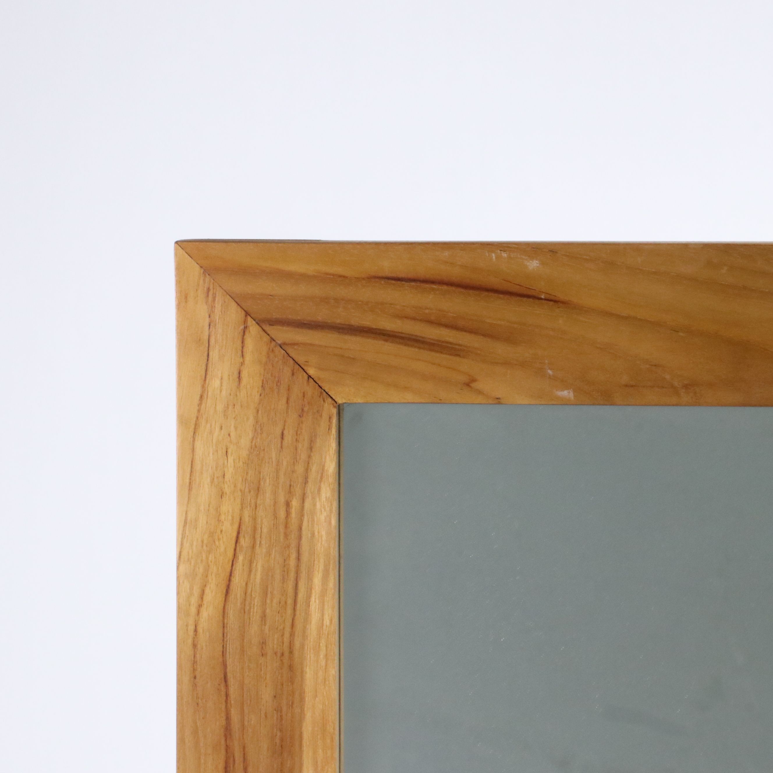 Contemporary Teak Framed Vanity Mirror