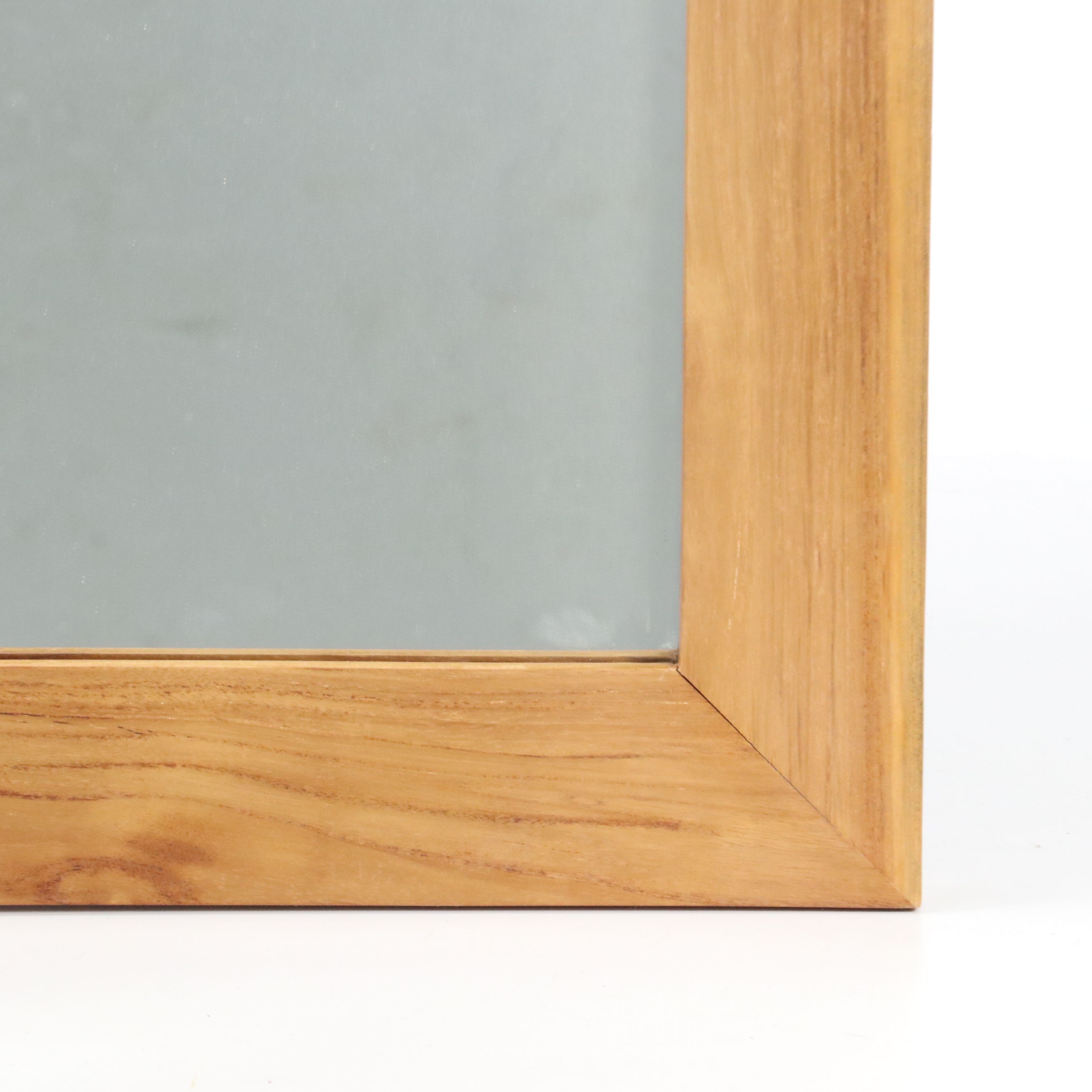 Contemporary Teak Framed Vanity Mirror