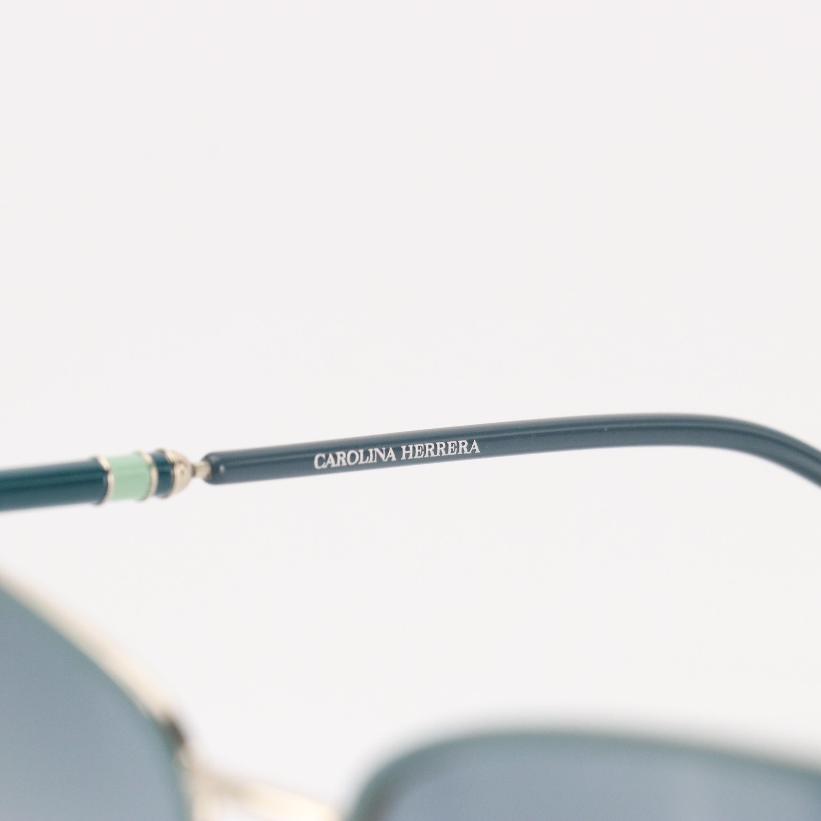 Carolina Herrera CH 0030/S Sunglasses in Blue/Silver with Case