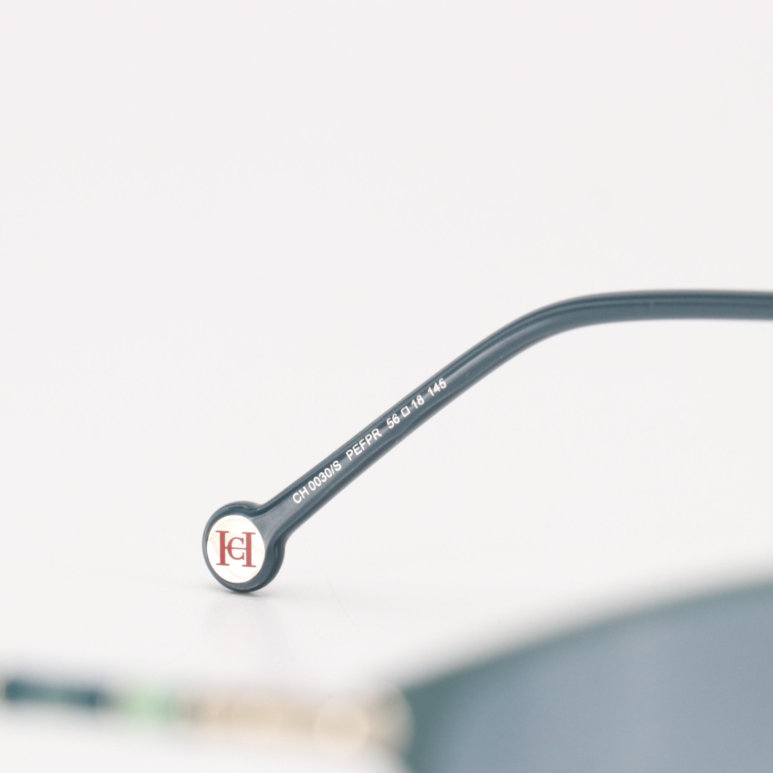 Carolina Herrera CH 0030/S Sunglasses in Blue/Silver with Case