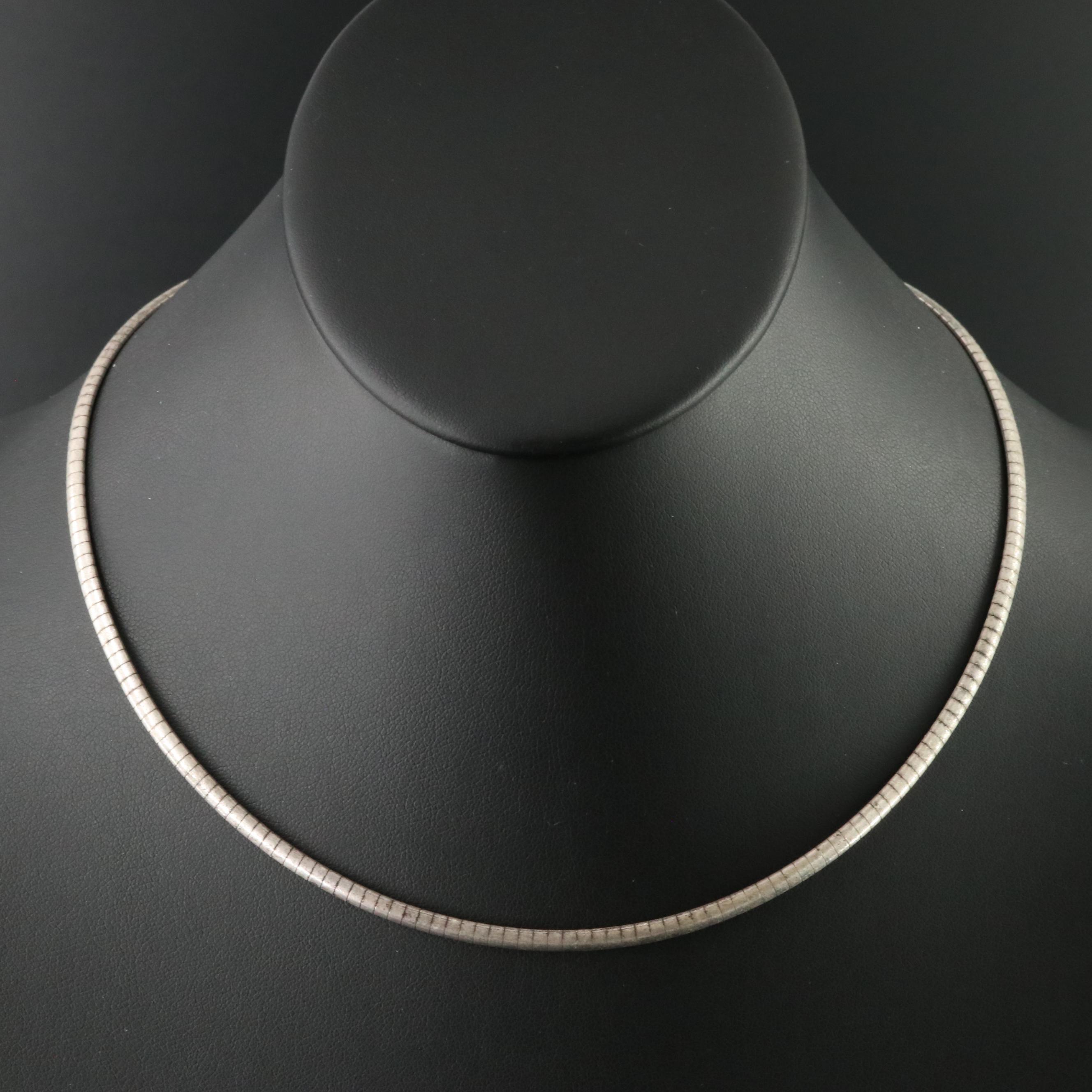 Italian Sterling Omega Chain Necklace