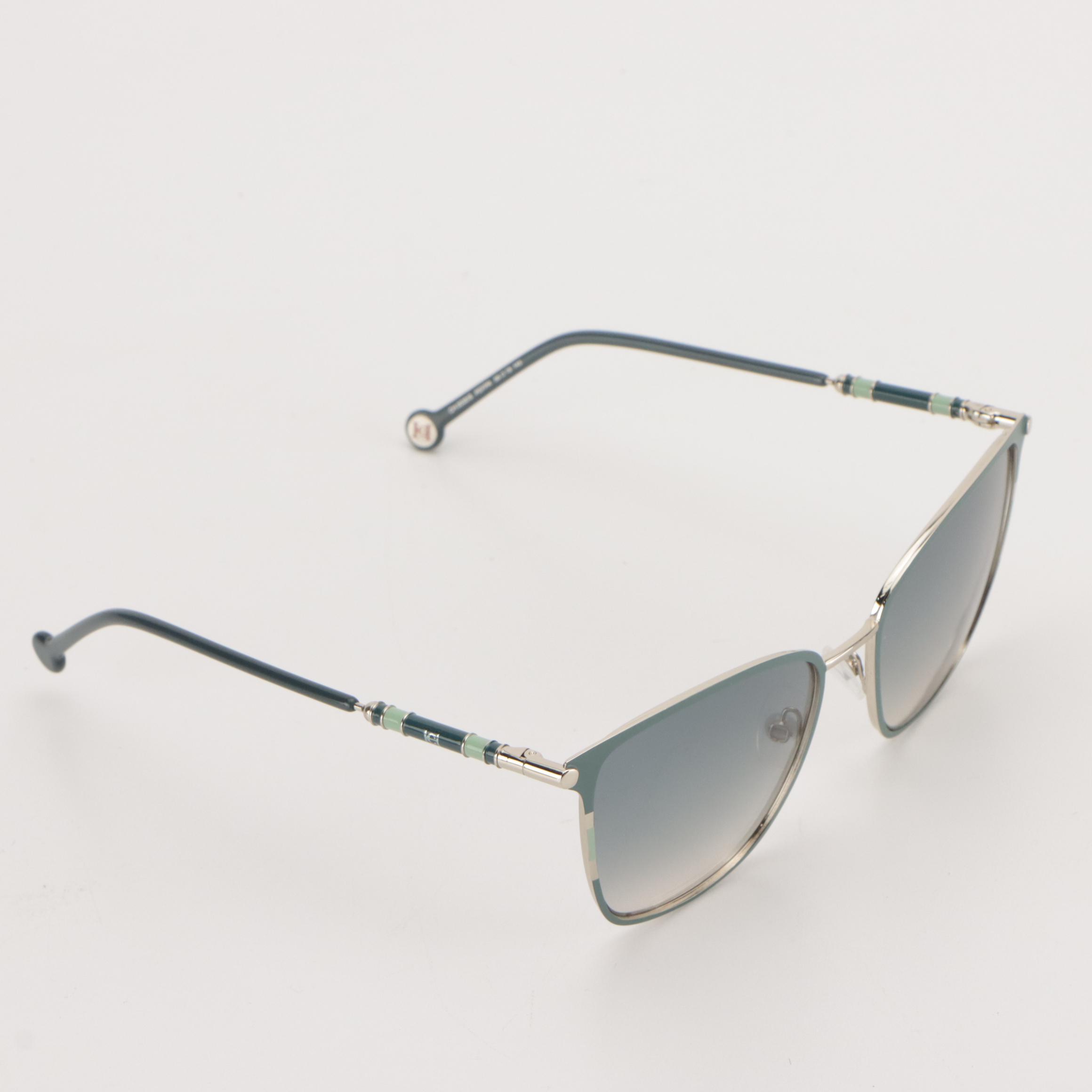 Carolina Herrera CH 0030/S Sunglasses in Blue/Silver with Case